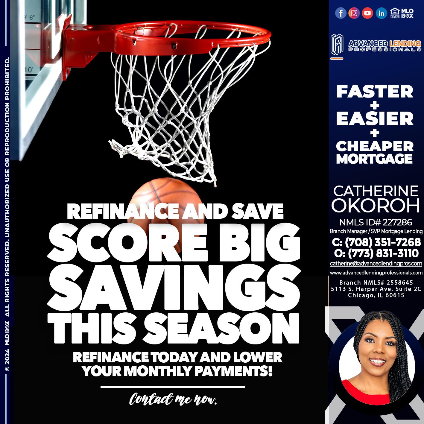 SCORE SAVINGS -  Advanced Lending Professionals -Branch Manager