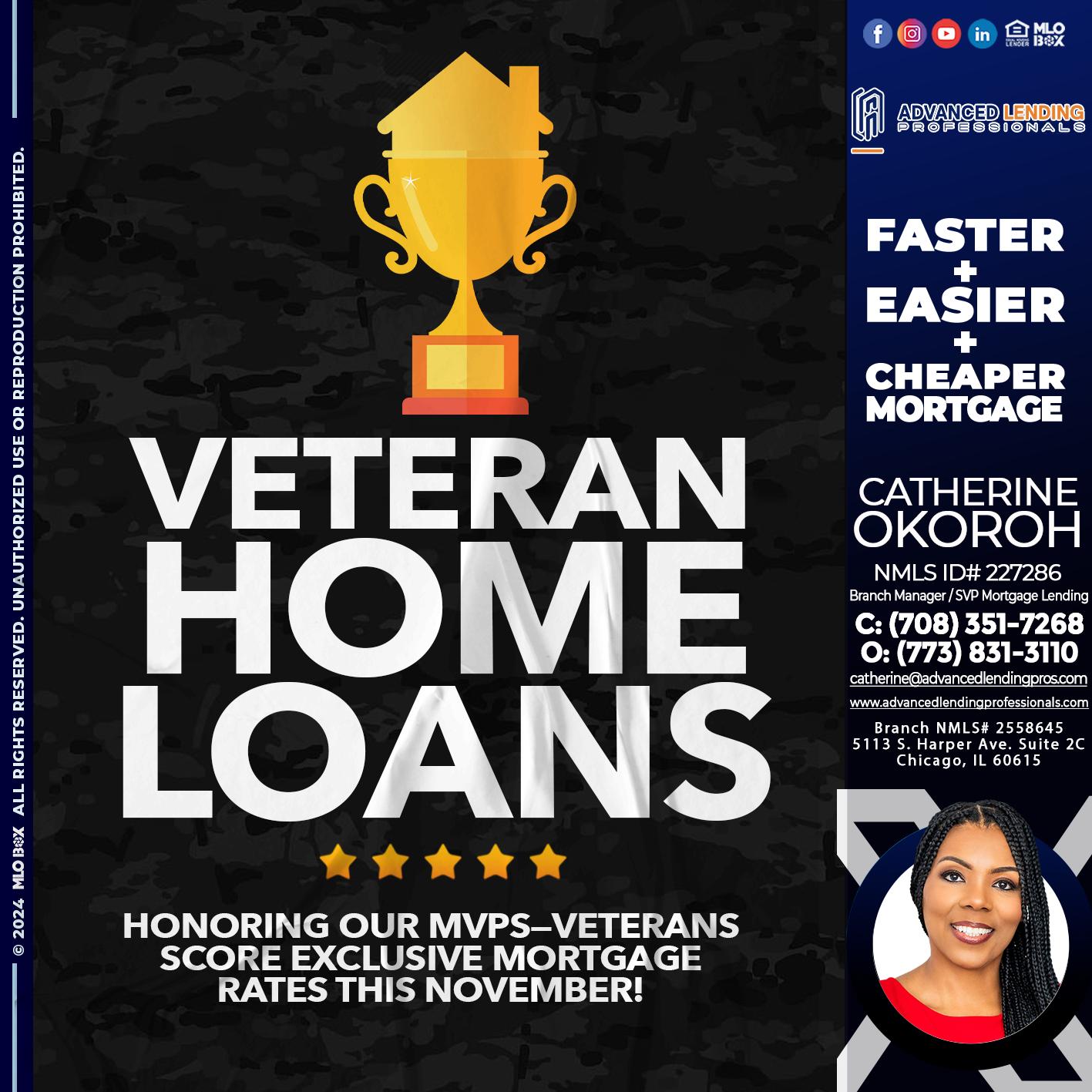 VETERANS HOME LOANS -  Advanced Lending Professionals -Branch Manager