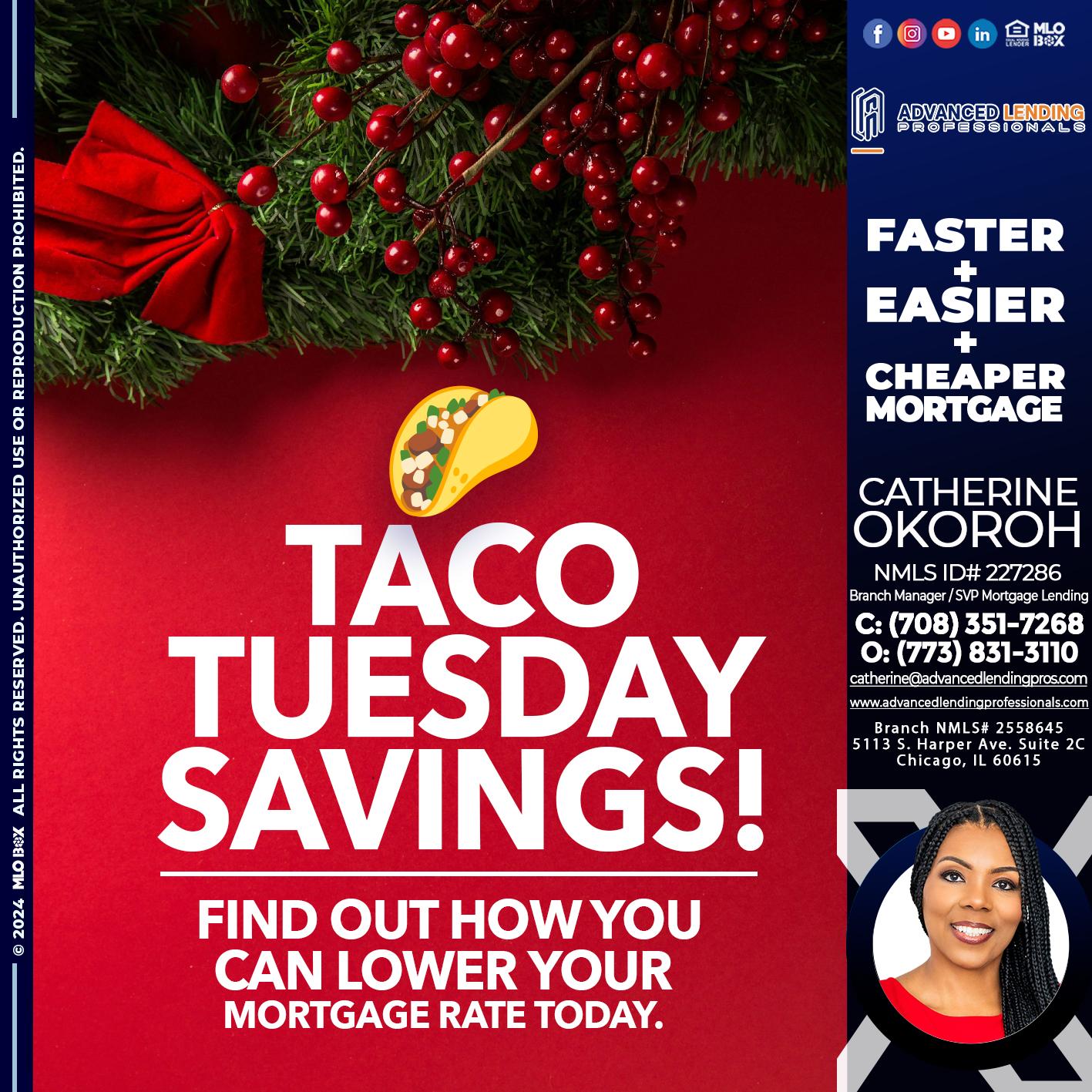 TACO TUESDAY -  Advanced Lending Professionals -Branch Manager