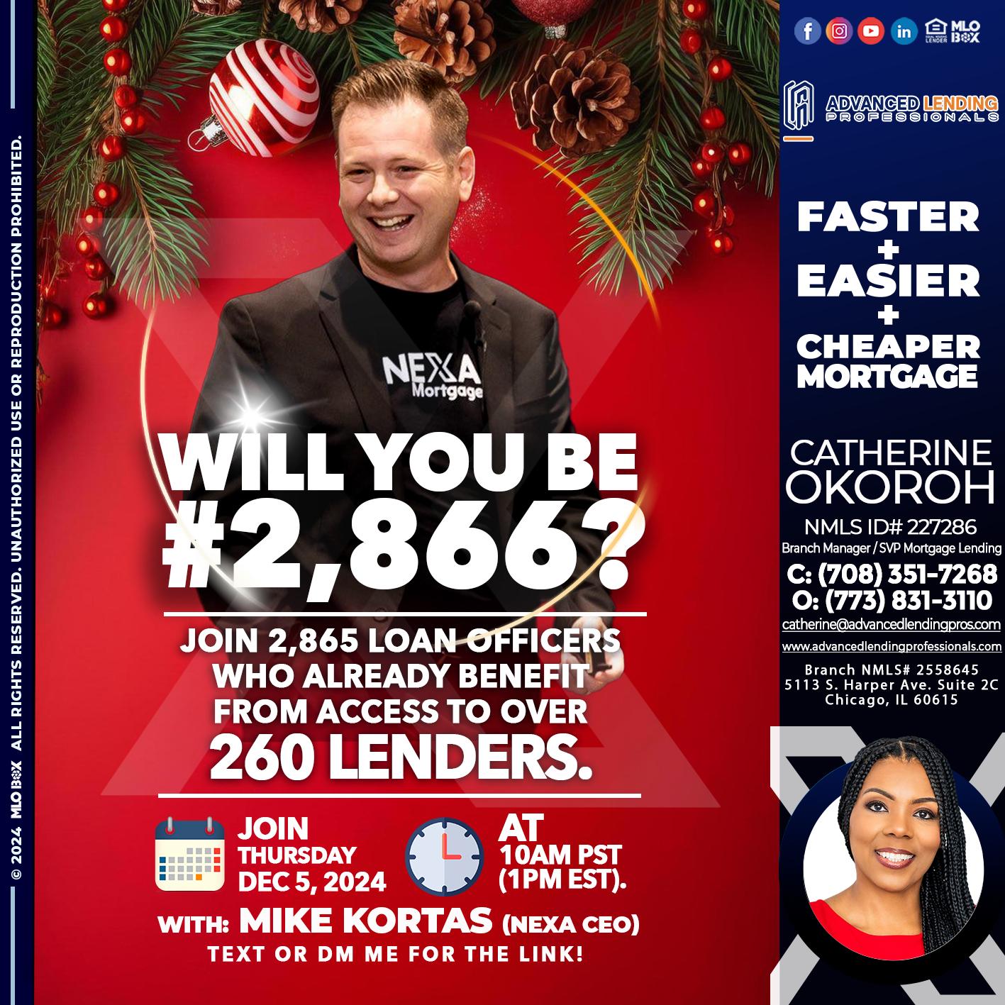 will you be -  Advanced Lending Professionals -Branch Manager