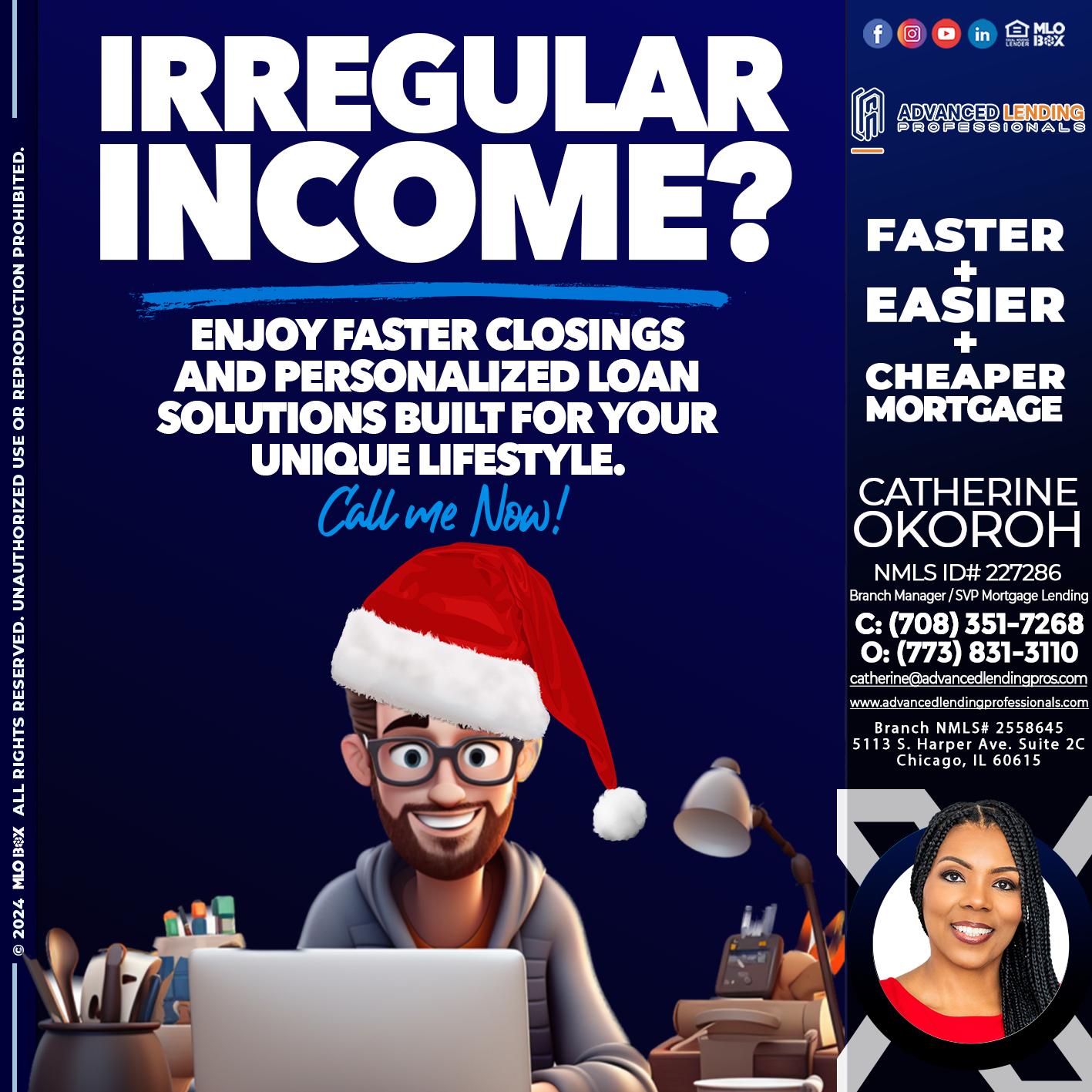 IRREGULAR INCOME? -  Advanced Lending Professionals -Branch Manager