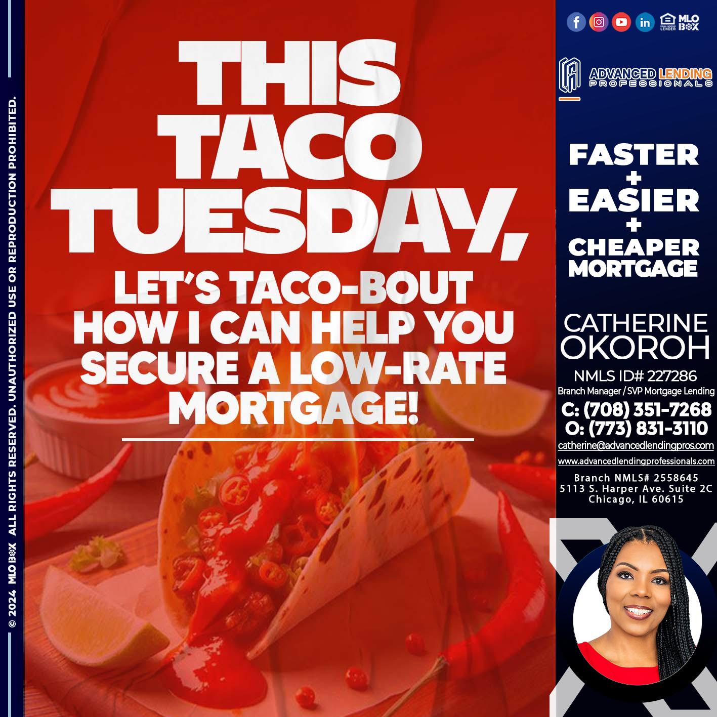 TACO TUESDAY -  Advanced Lending Professionals -Branch Manager