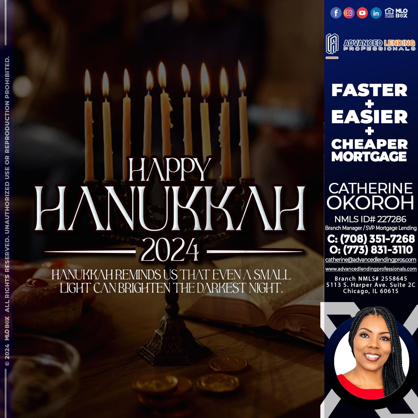 happy hanukkah -  Advanced Lending Professionals -Branch Manager