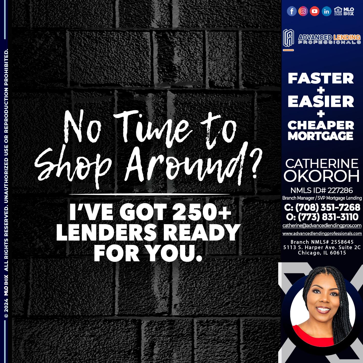 NI TIME TO SHOP AROUND -  Advanced Lending Professionals -Branch Manager