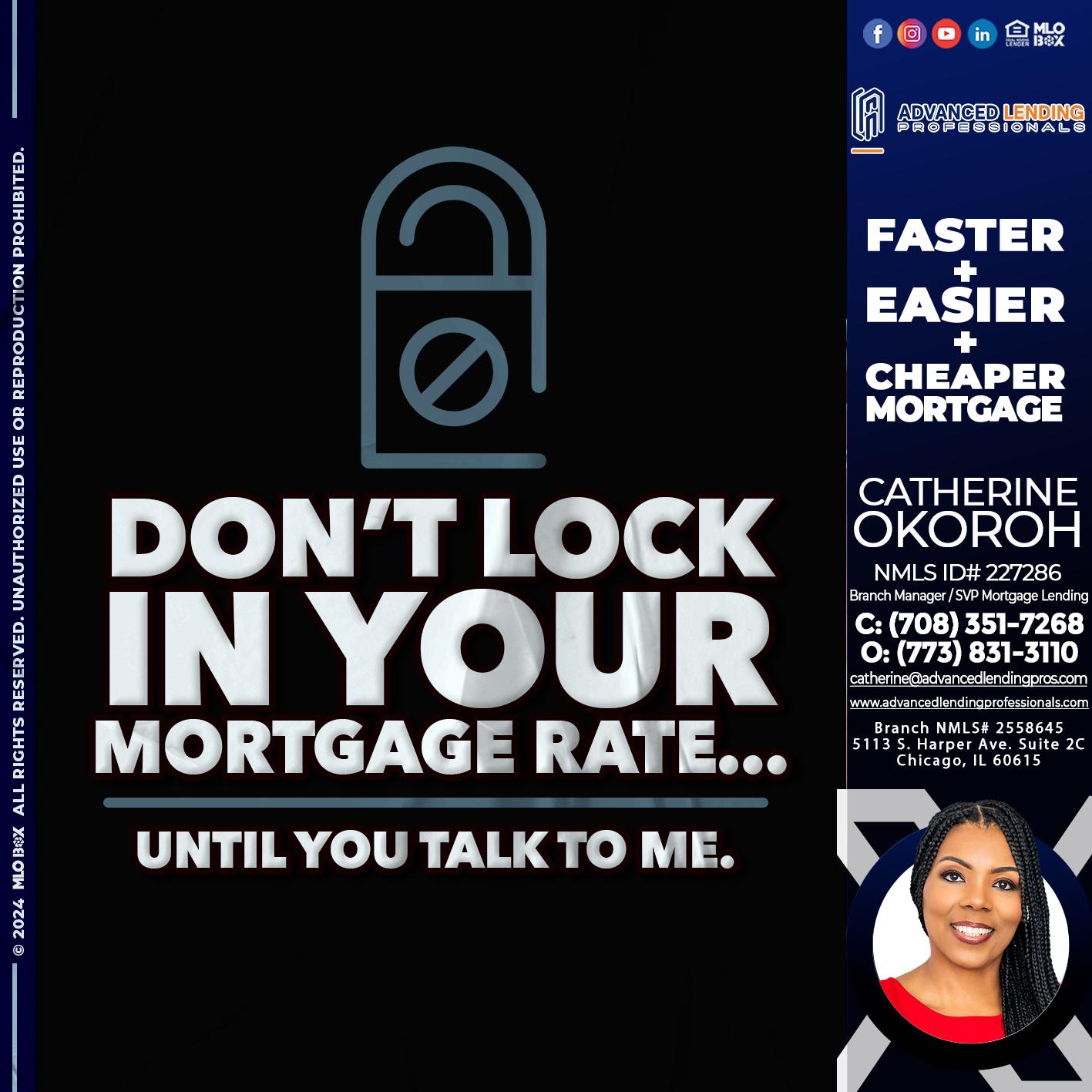 DONT LOCK -  Advanced Lending Professionals -Branch Manager
