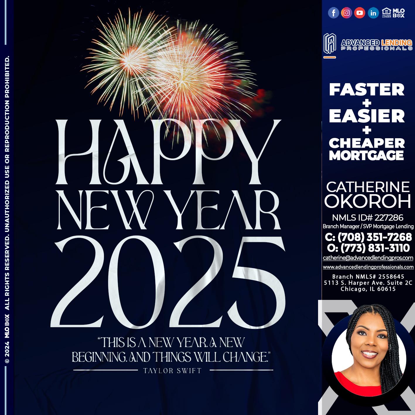 HAPPY NEW YEAR 2025 -  Advanced Lending Professionals -Branch Manager