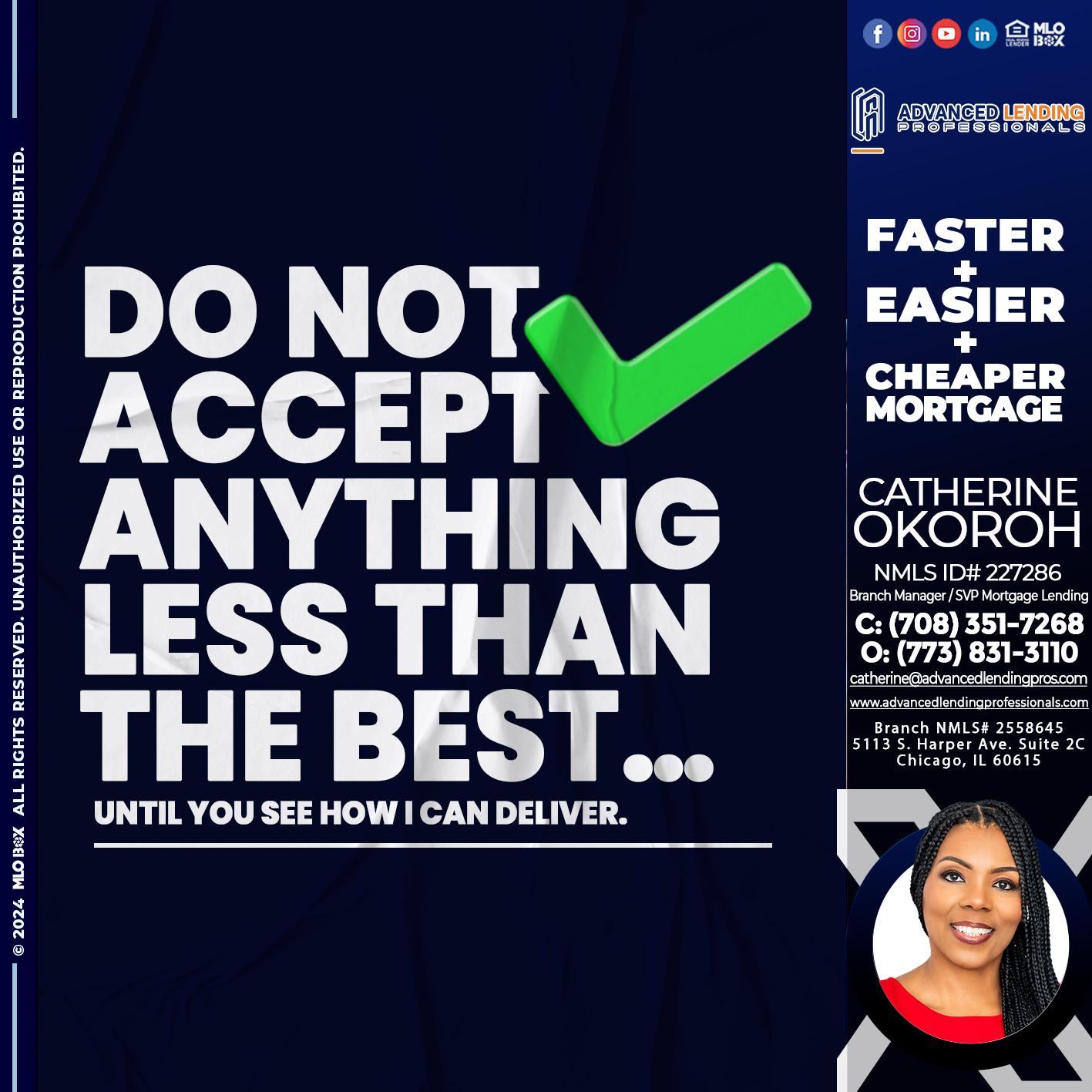 do not accept -  Advanced Lending Professionals -Branch Manager