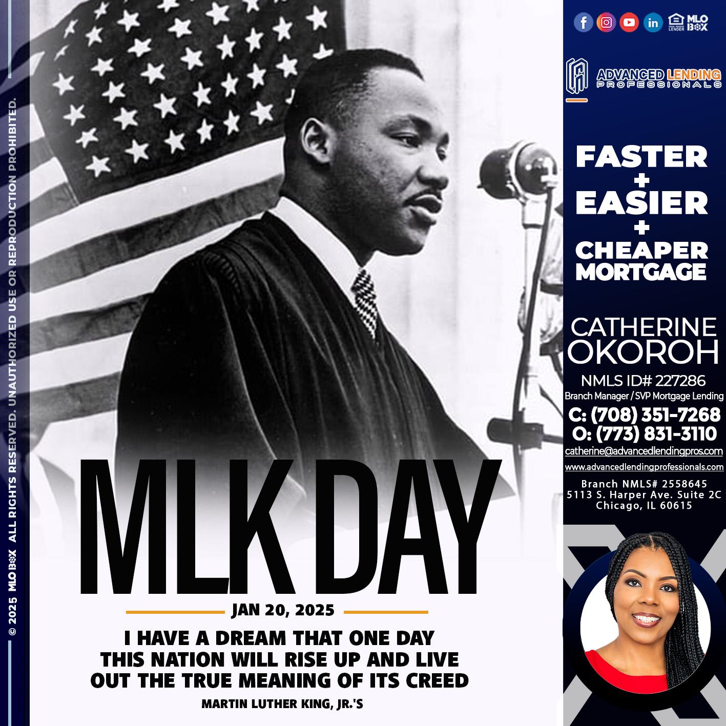 MLK DAY -  Advanced Lending Professionals -Branch Manager