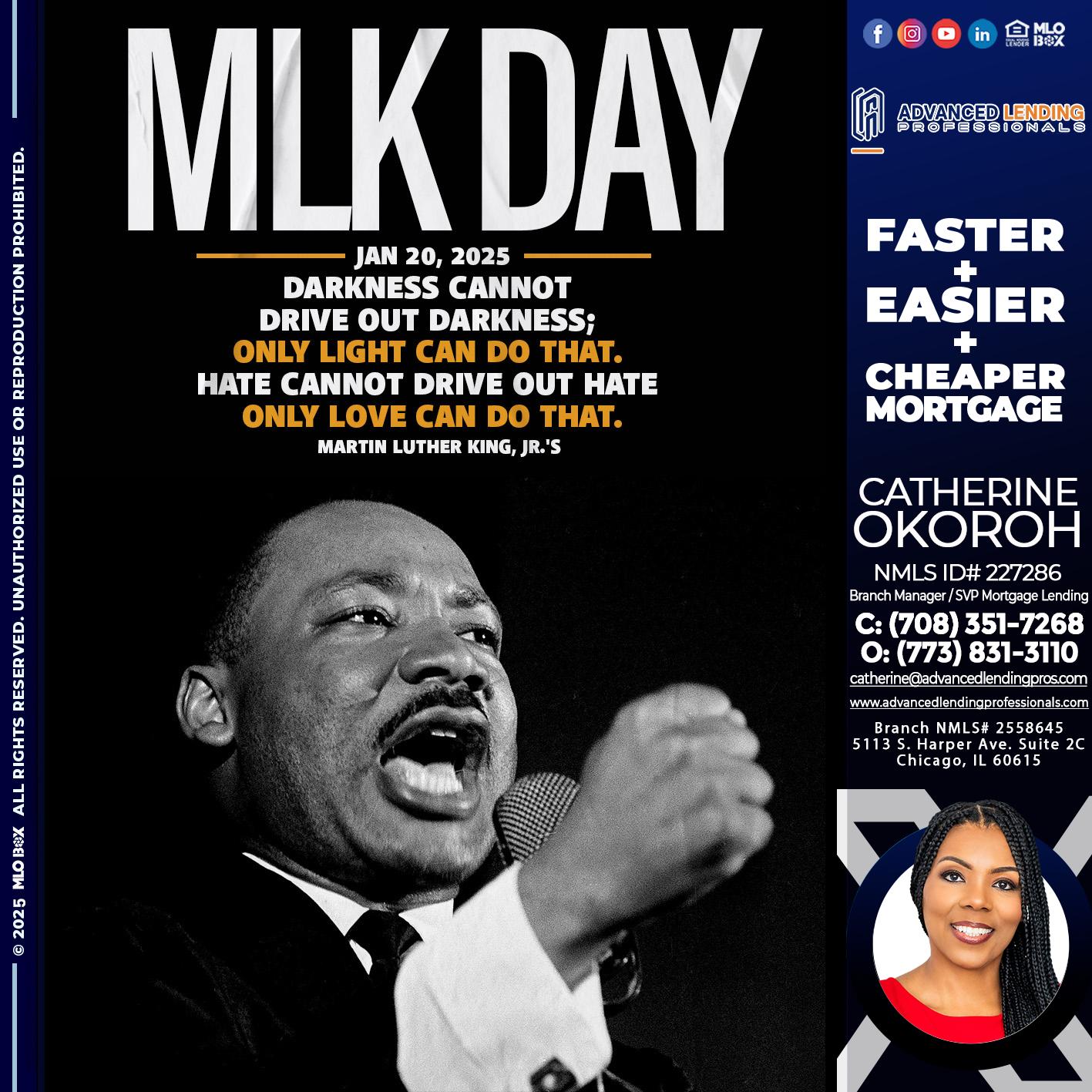 MLK DAY 2025 -  Advanced Lending Professionals -Branch Manager