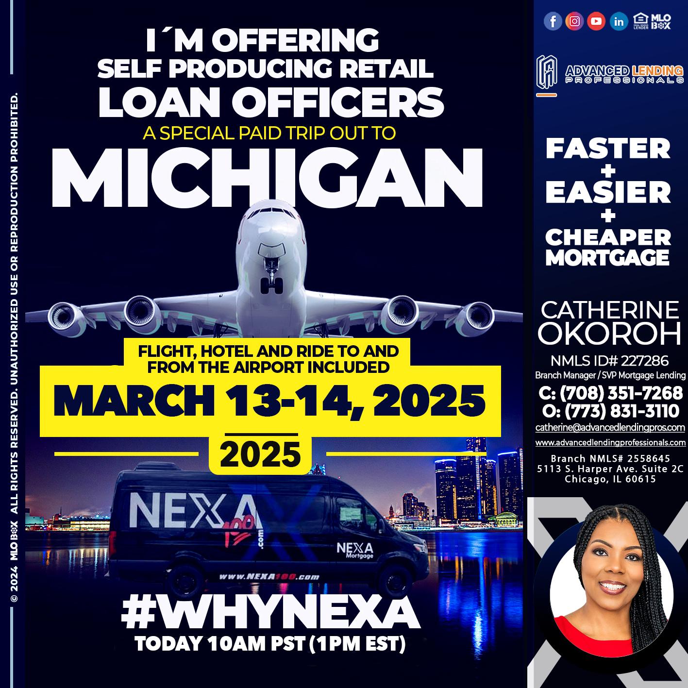 MICHIGAN TRIP -  Advanced Lending Professionals -Branch Manager