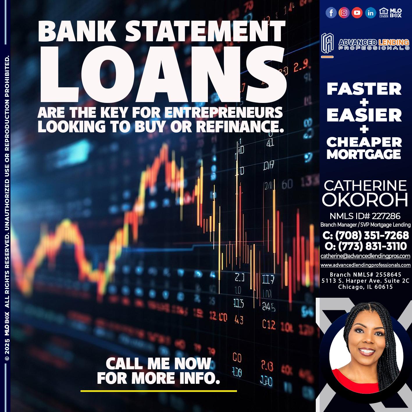 BANK STATEMENT -  Advanced Lending Professionals -Branch Manager