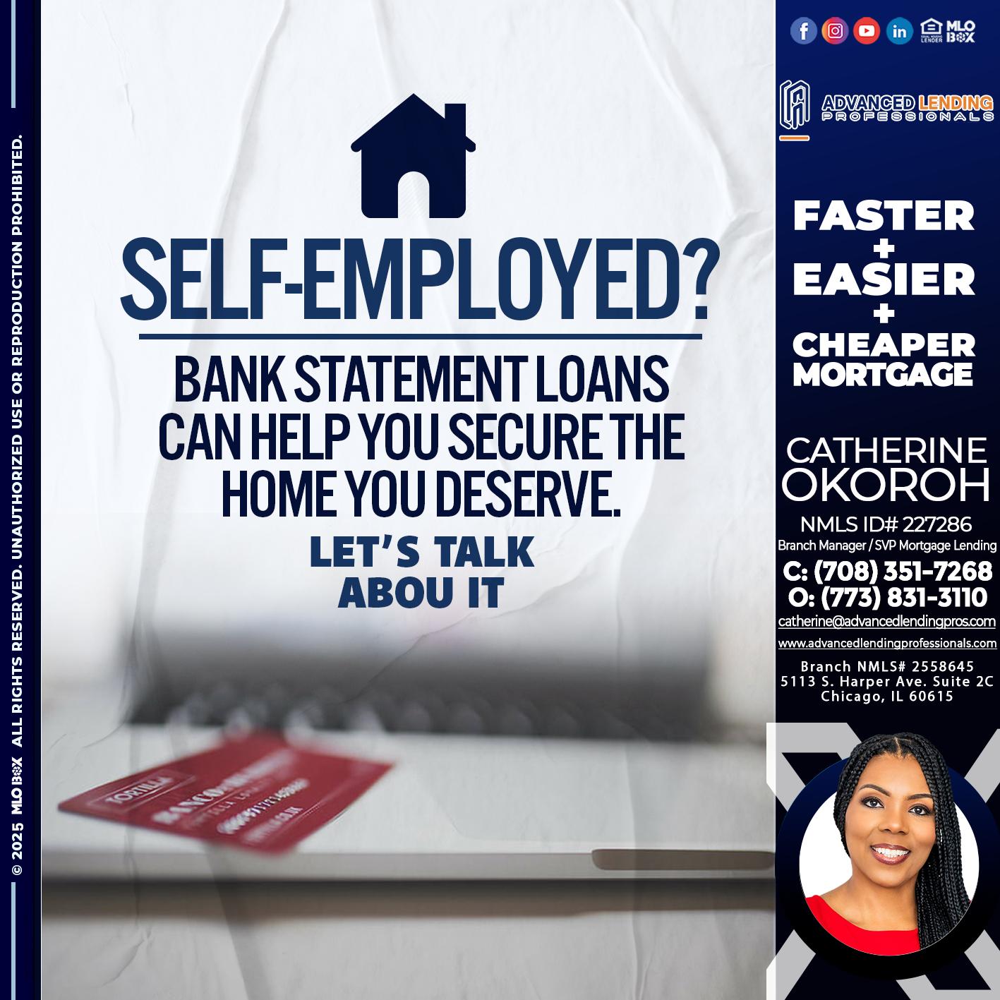 SELF EMPLOYED -  Advanced Lending Professionals -Branch Manager