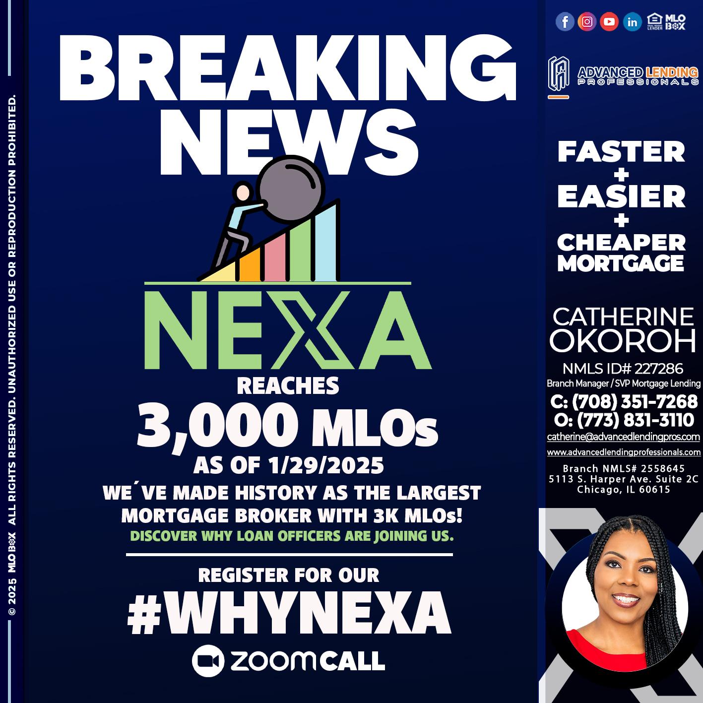 BREAKING NEWS -  Advanced Lending Professionals -Branch Manager