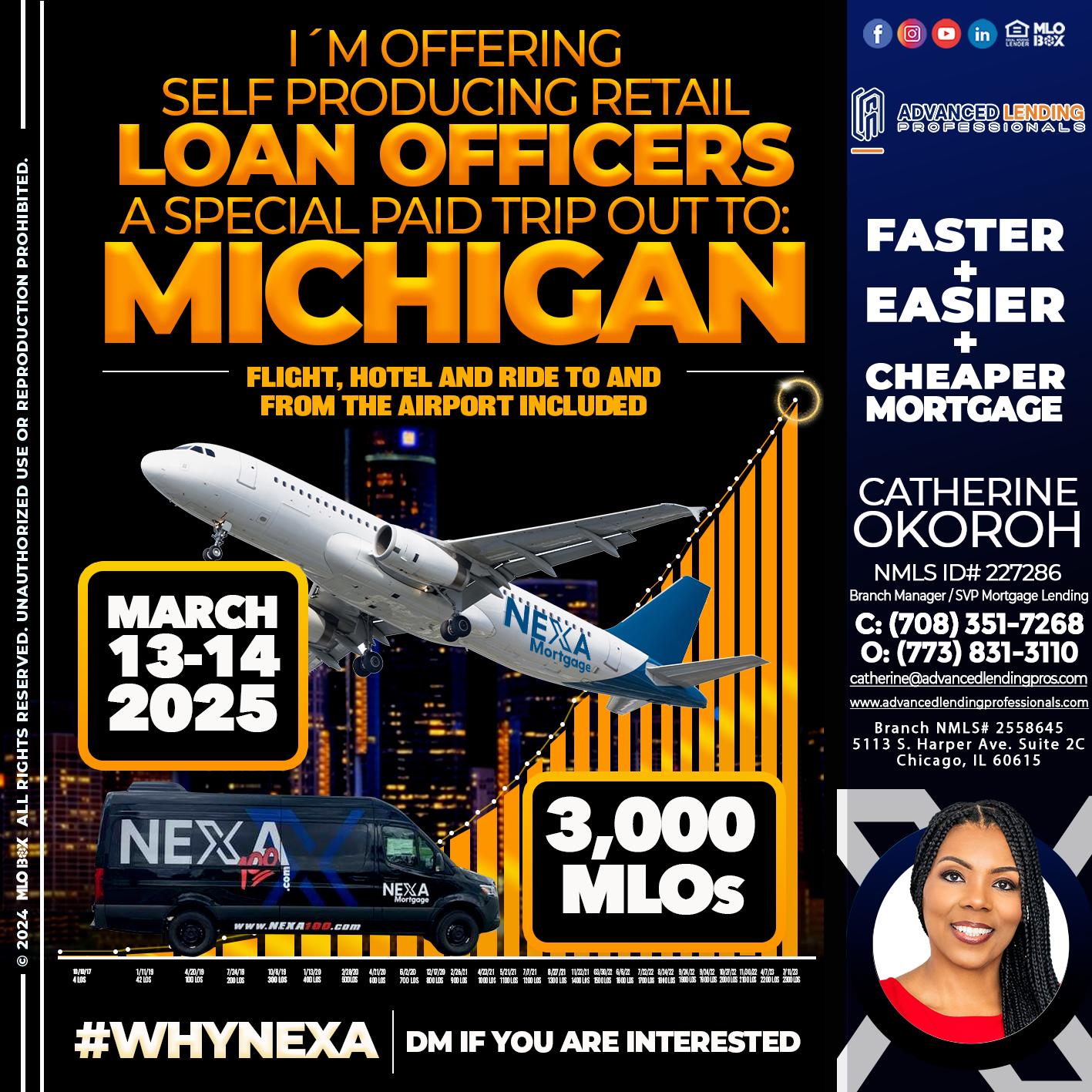 MICHIGAN TRIP -  Advanced Lending Professionals -Branch Manager