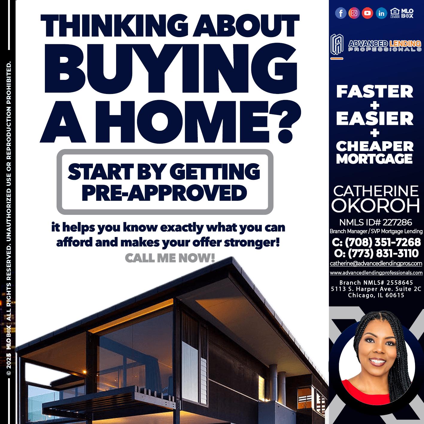 THINKING ON BUYING A HOME? -  Advanced Lending Professionals -Branch Manager