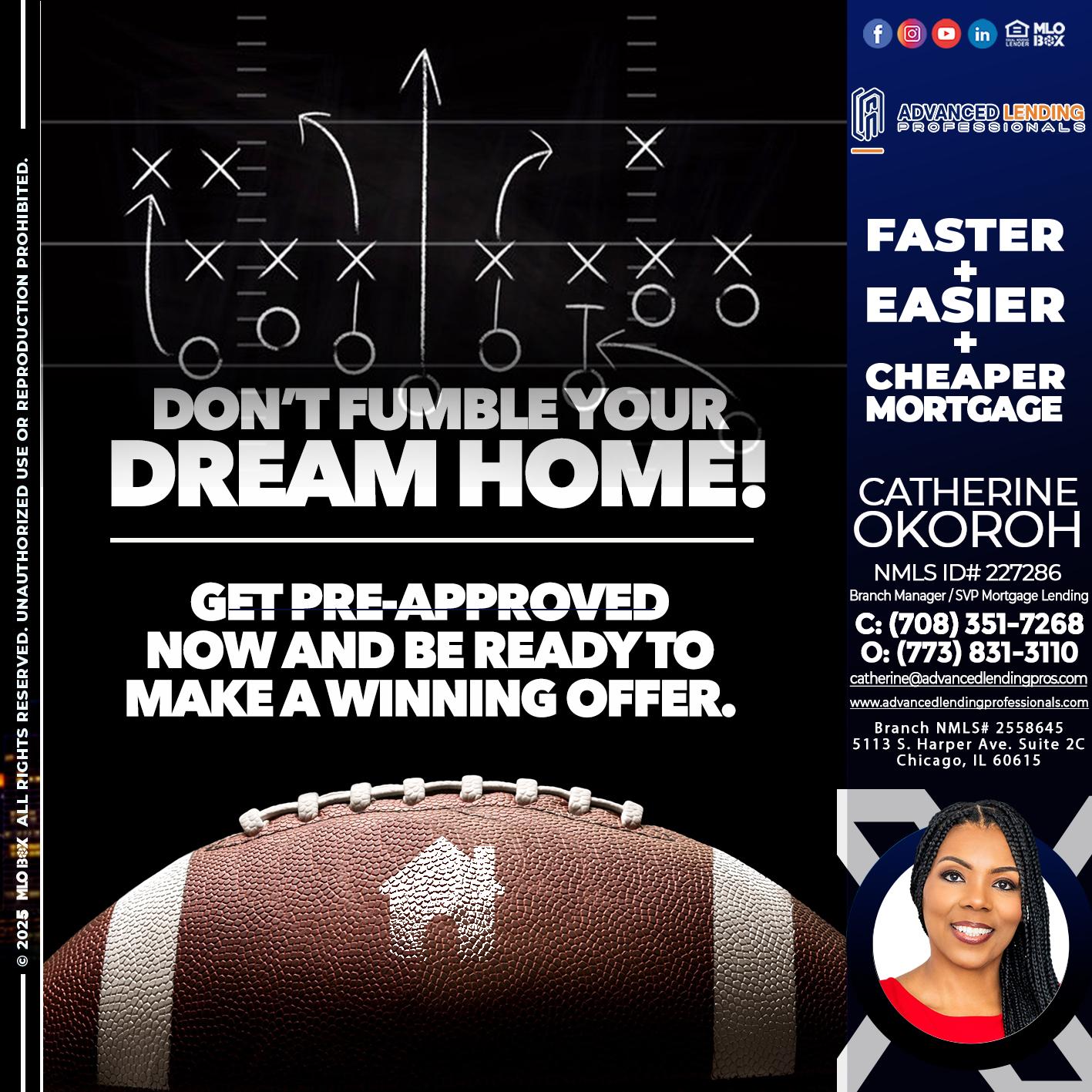DONT FUMBLE -  Advanced Lending Professionals -Branch Manager