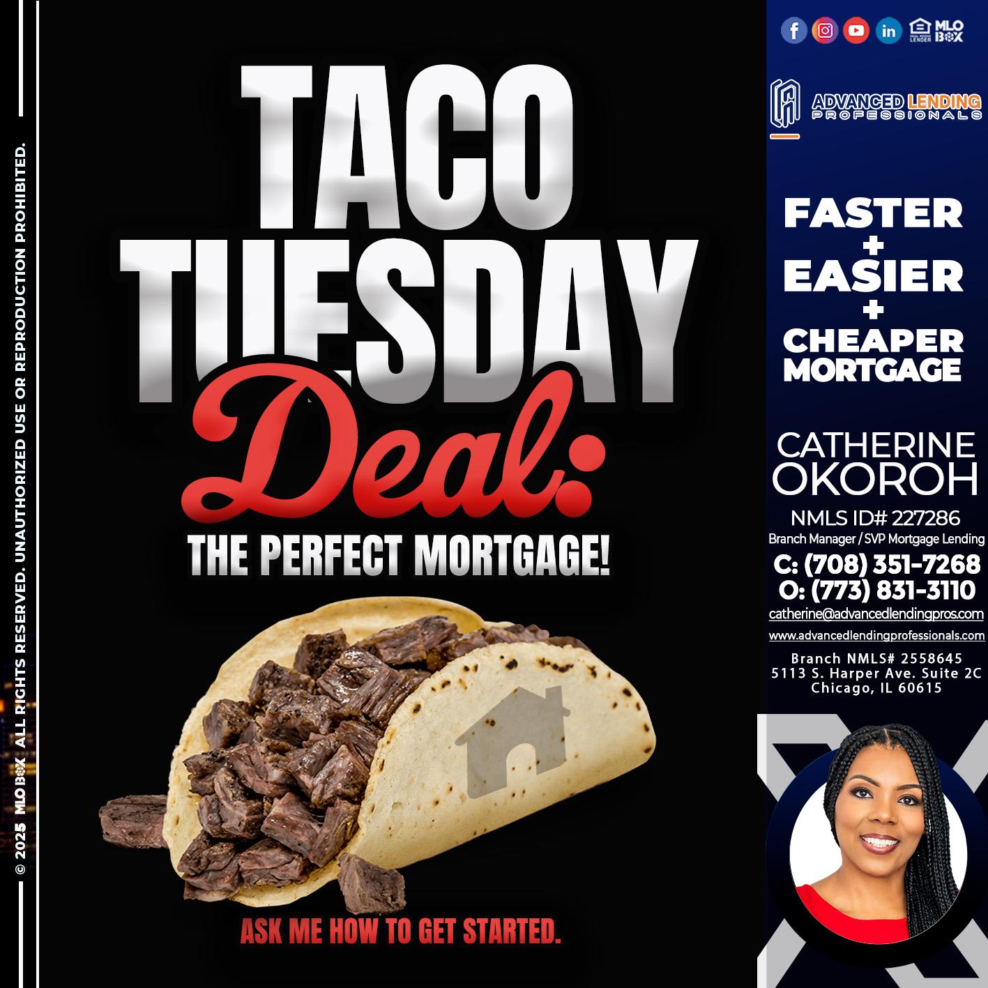 TACO TUESDAY DEAL -  Advanced Lending Professionals -Branch Manager