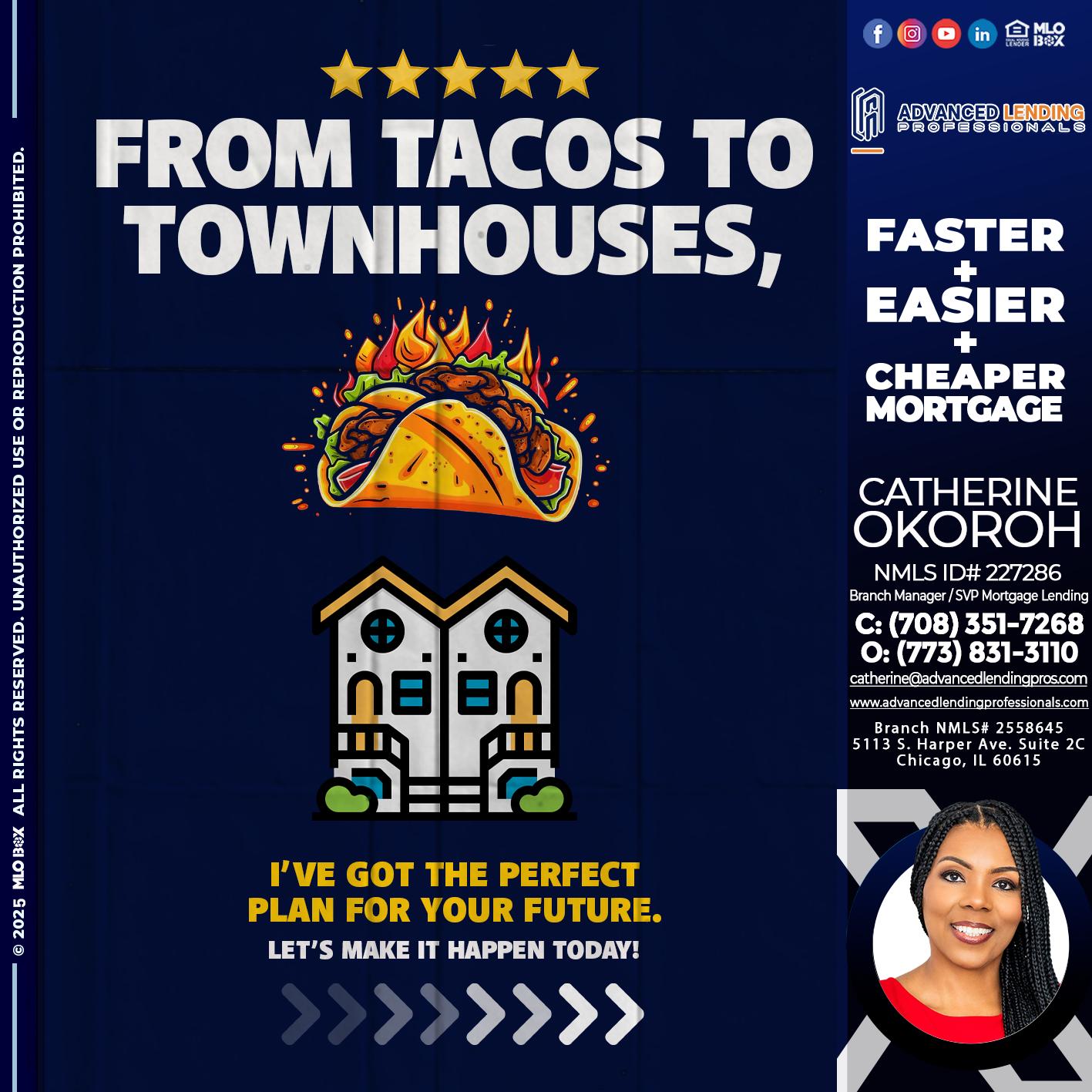 from tacos to townhomes -  Advanced Lending Professionals -Branch Manager