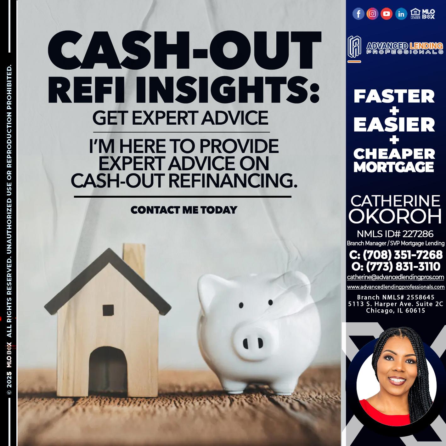 CASH OUT -  Advanced Lending Professionals -Branch Manager