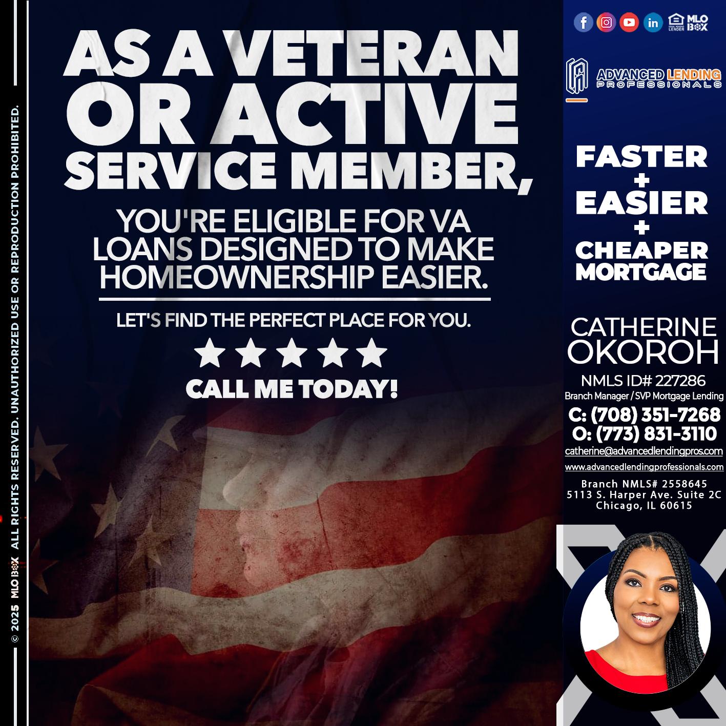 AS A VETERAN MEMBER -  Advanced Lending Professionals -Branch Manager