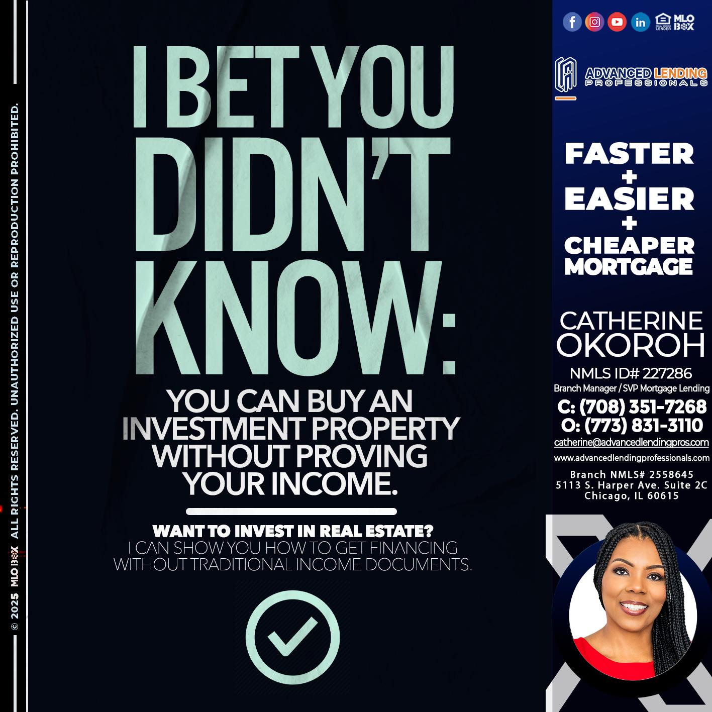 I BET YOU -  Advanced Lending Professionals -Branch Manager