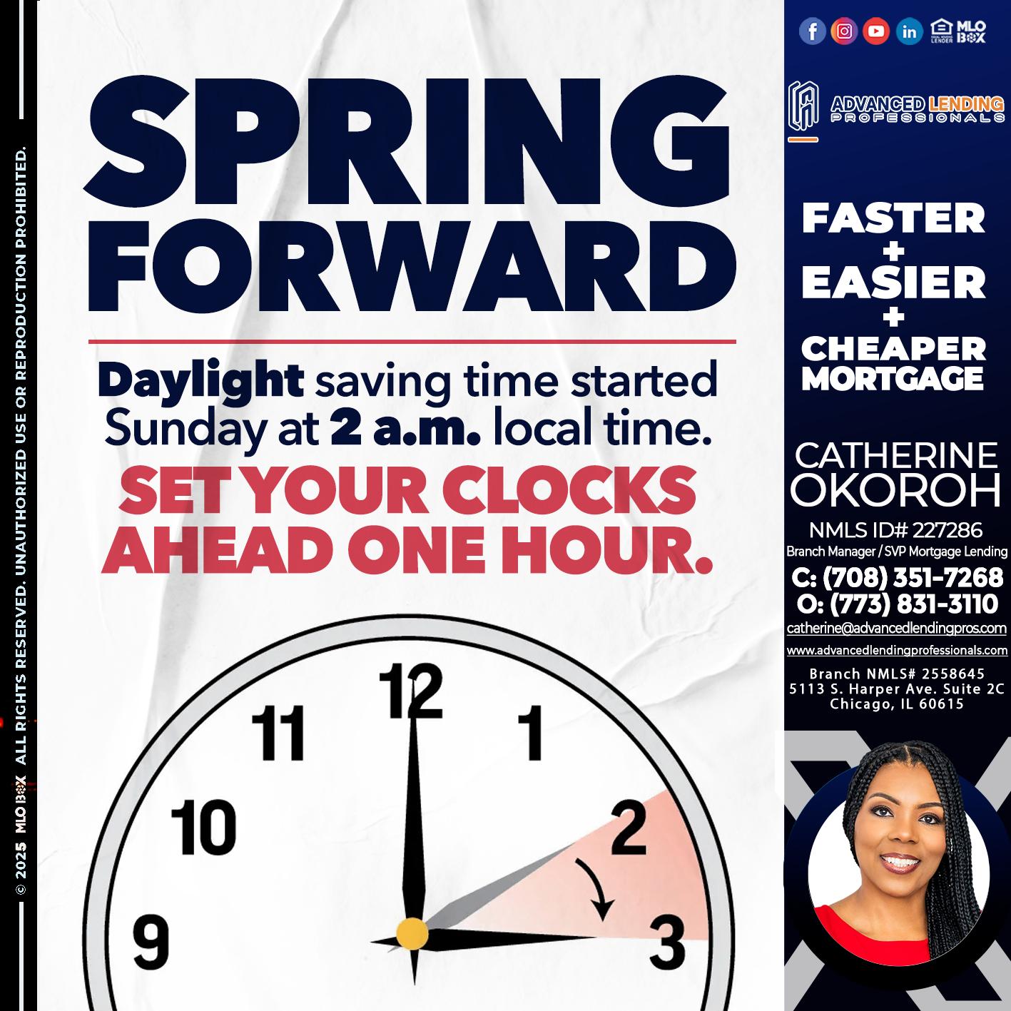 SPRING FORWARD -  Advanced Lending Professionals -Branch Manager