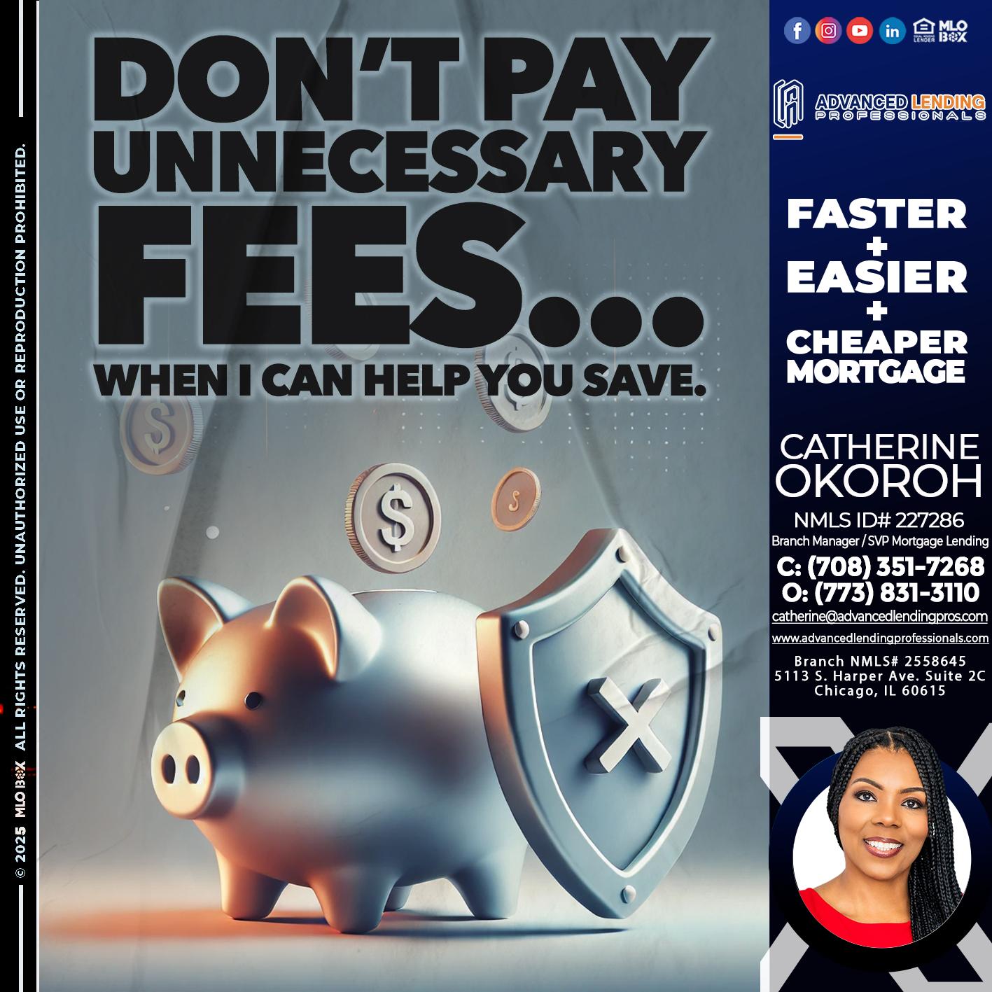 DON´T PAY UNNECESARY FEES... -  Advanced Lending Professionals -Branch Manager