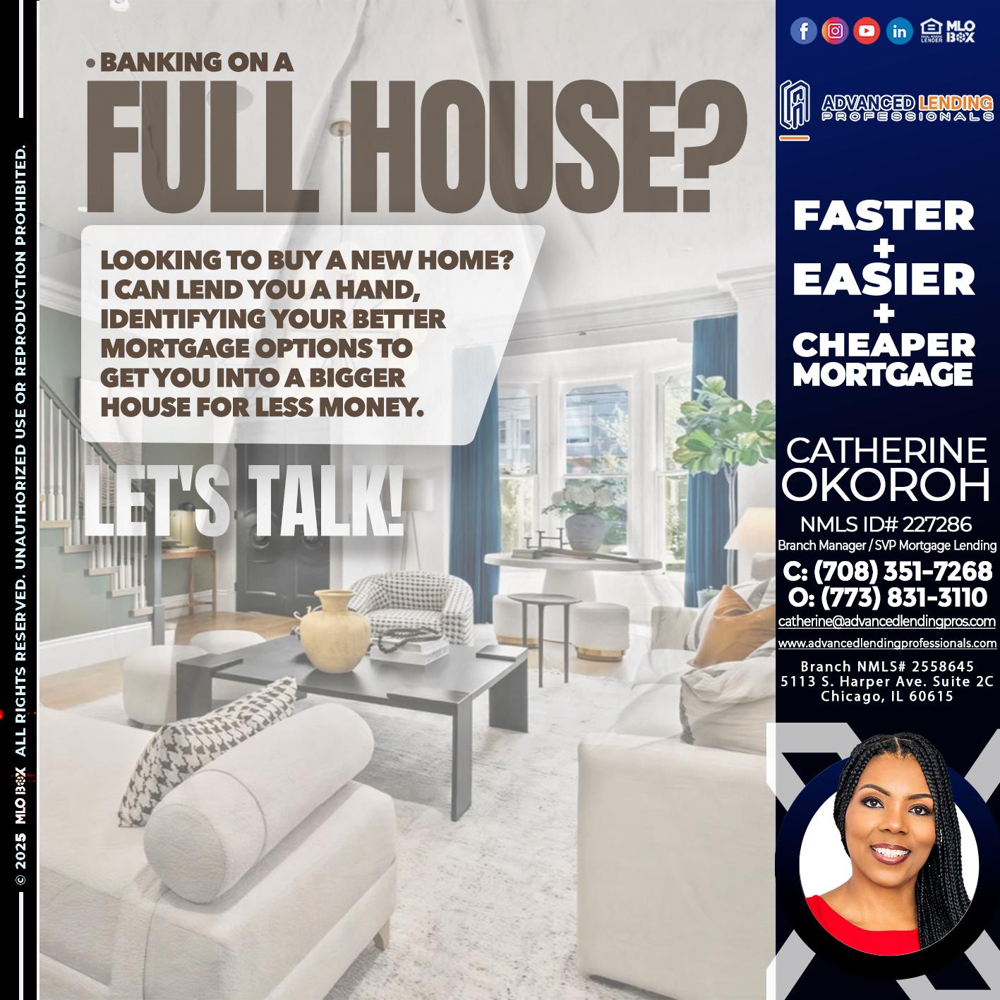 FULL HOUSE -  Advanced Lending Professionals -Branch Manager
