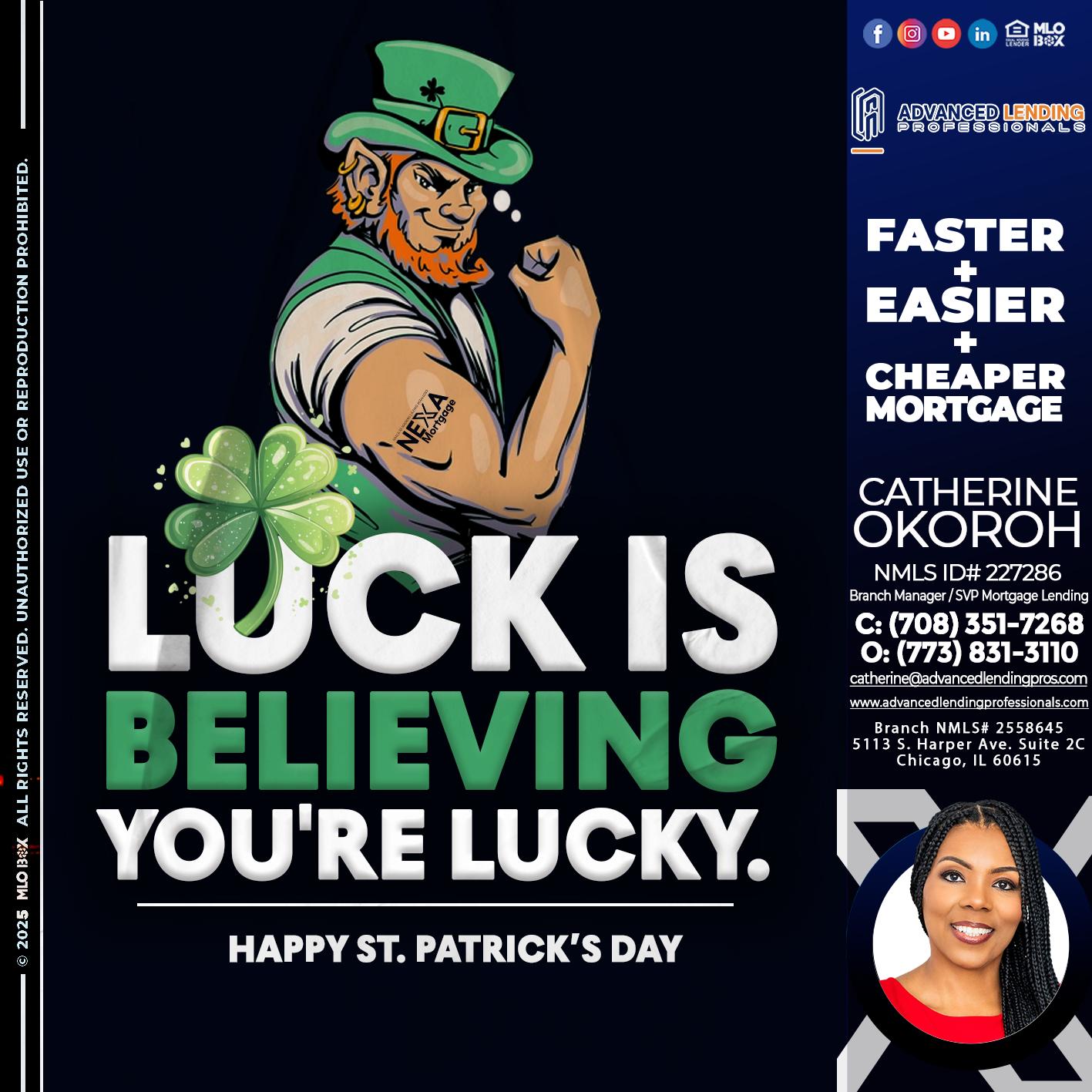 ST. PATRICKS DAY -  Advanced Lending Professionals -Branch Manager