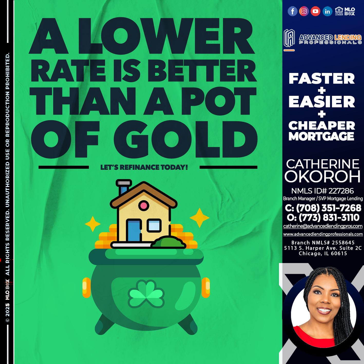 A LOWER RATE -  Advanced Lending Professionals -Branch Manager