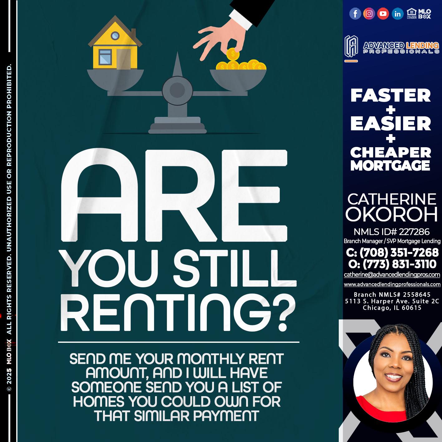 ARE YOU STILL RENTING? -  Advanced Lending Professionals -Branch Manager