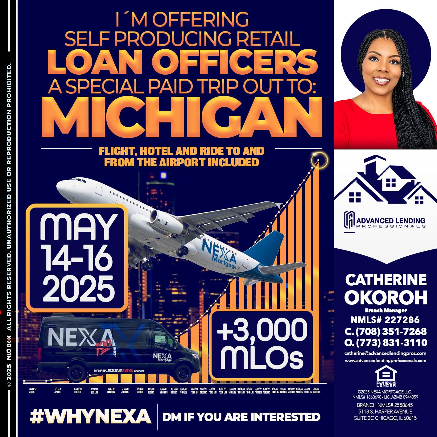 MICHIGAN TRIP -  Advanced Lending Professionals -Branch Manager