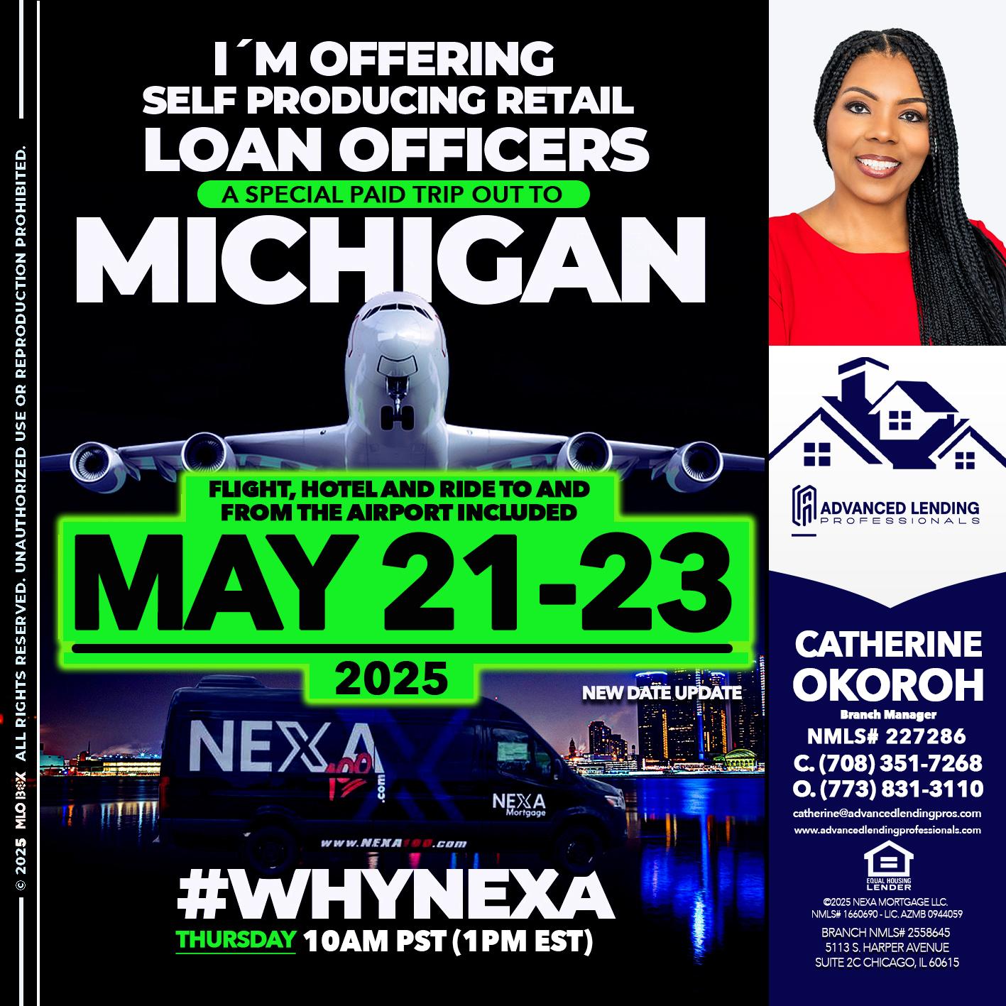 MICHIGAN TRIP -  Advanced Lending Professionals -Branch Manager
