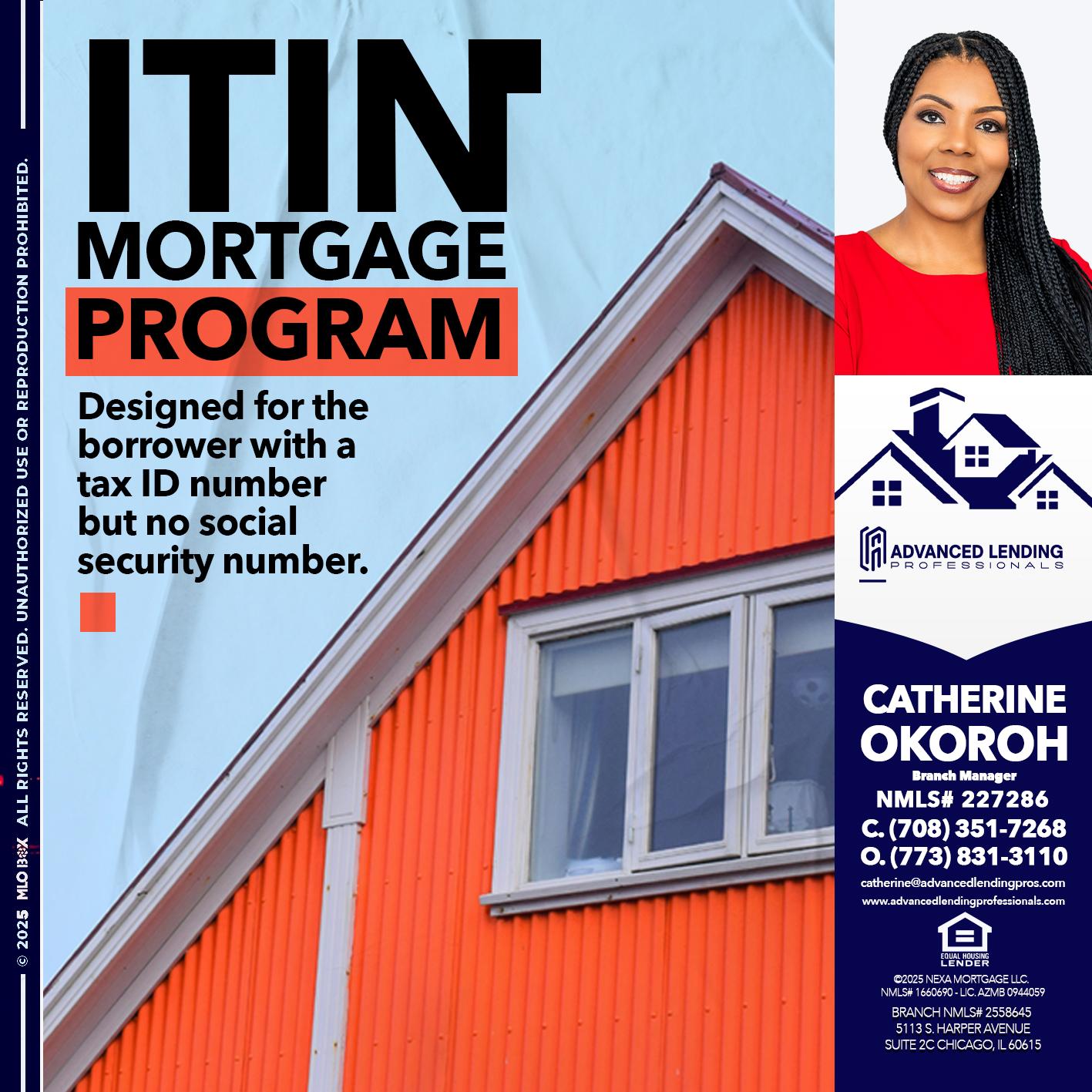 ITIN PROGRAM -  Advanced Lending Professionals -Branch Manager
