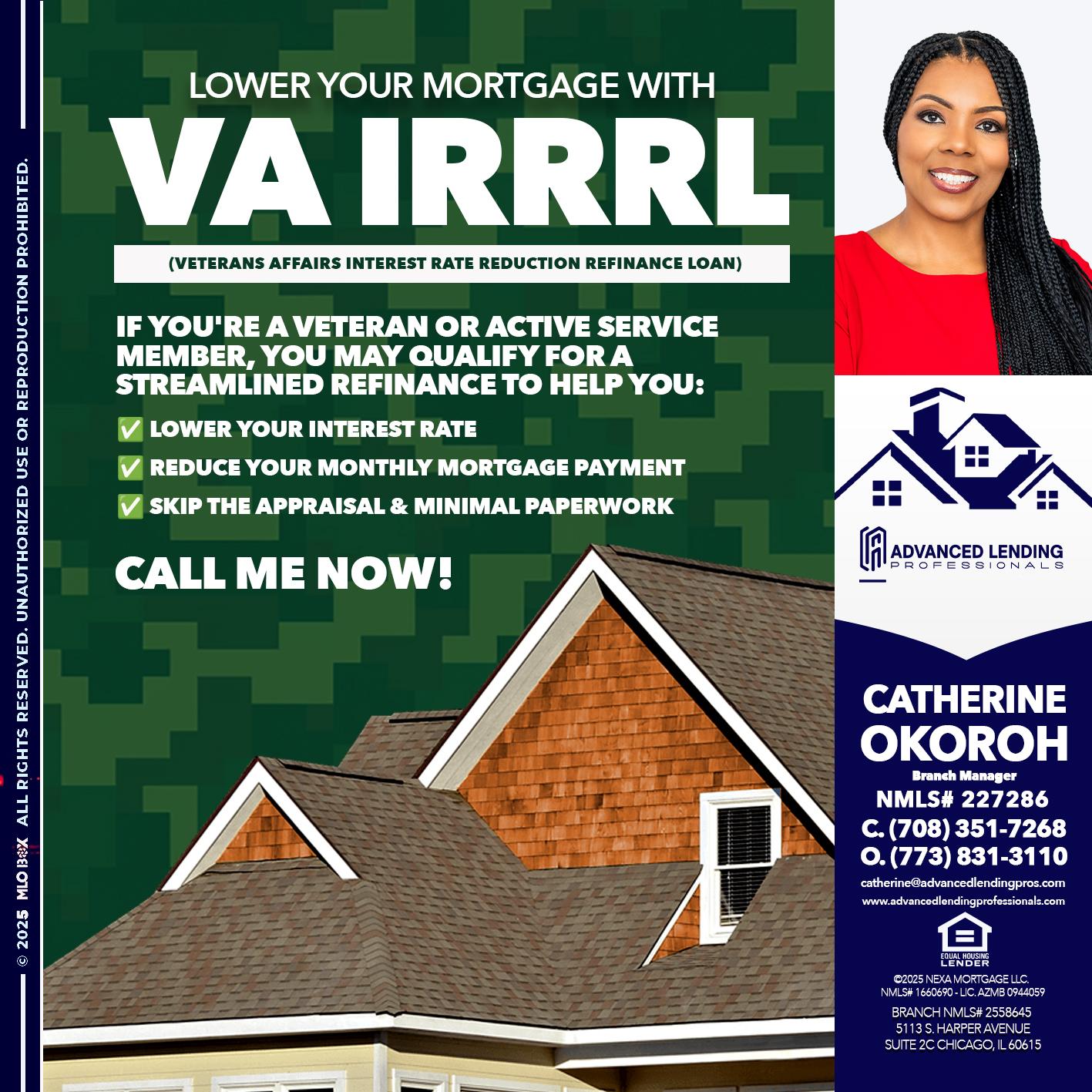 VA IRRRL -  Advanced Lending Professionals -Branch Manager