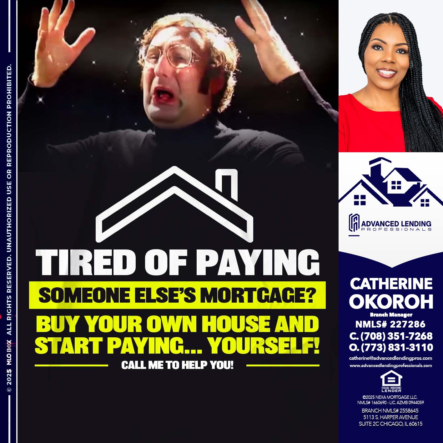 TIRED OF PAYING -  Advanced Lending Professionals -Branch Manager