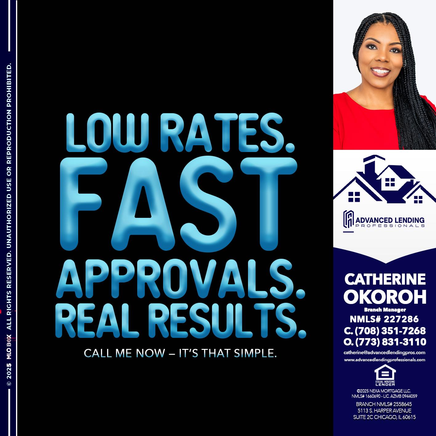 LOW RATES -  Advanced Lending Professionals -Branch Manager