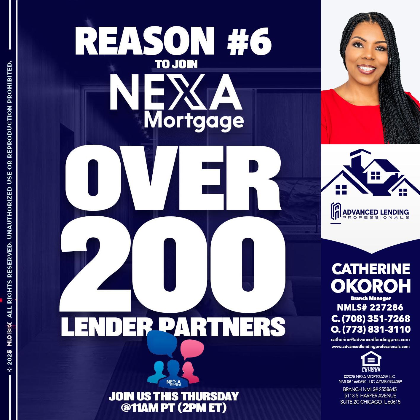 REASON 6 -  Advanced Lending Professionals -Branch Manager