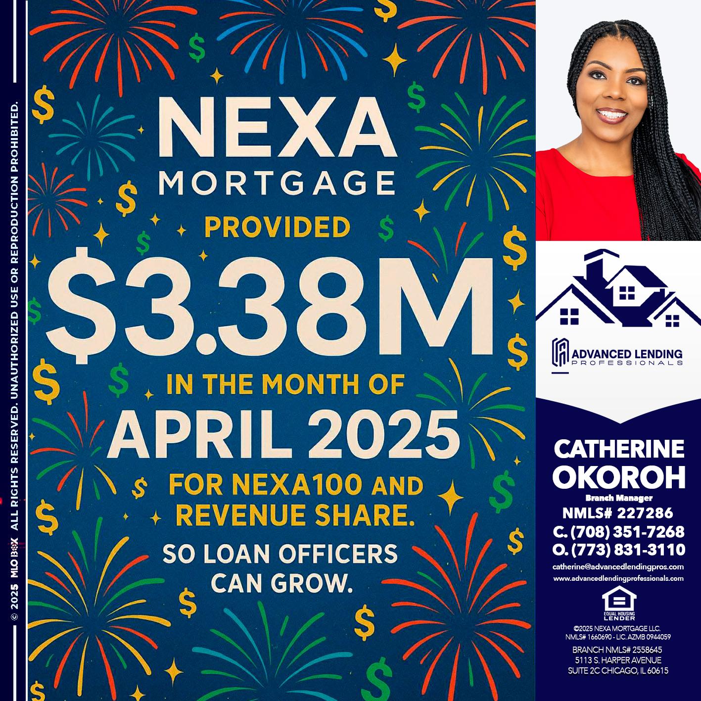 $3.38M -  Advanced Lending Professionals -Branch Manager