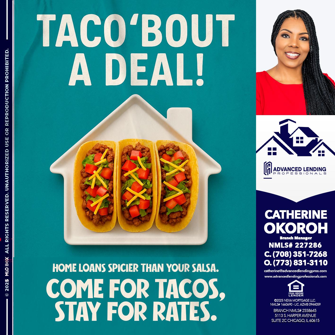 TACO BOUT A DEAL -  Advanced Lending Professionals -Branch Manager