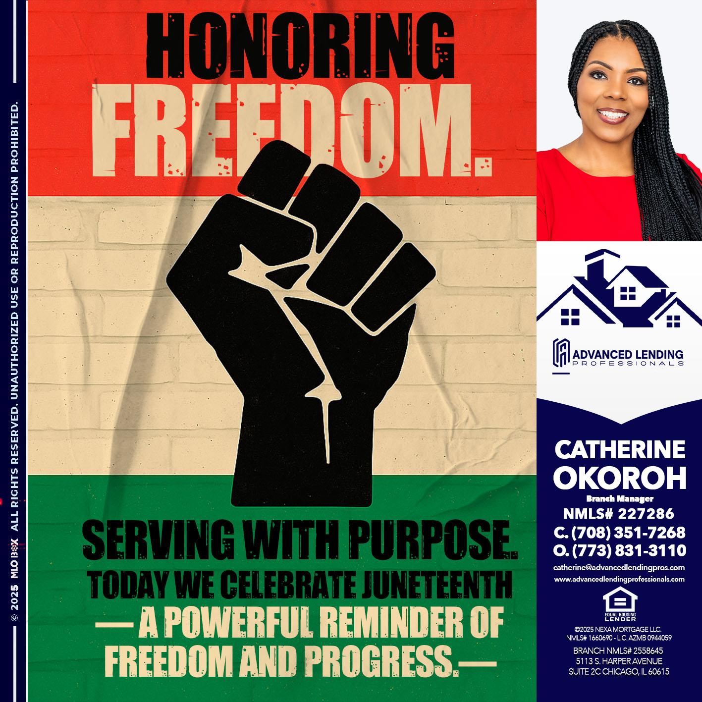 HONORING FREEDOM -  Advanced Lending Professionals -Branch Manager