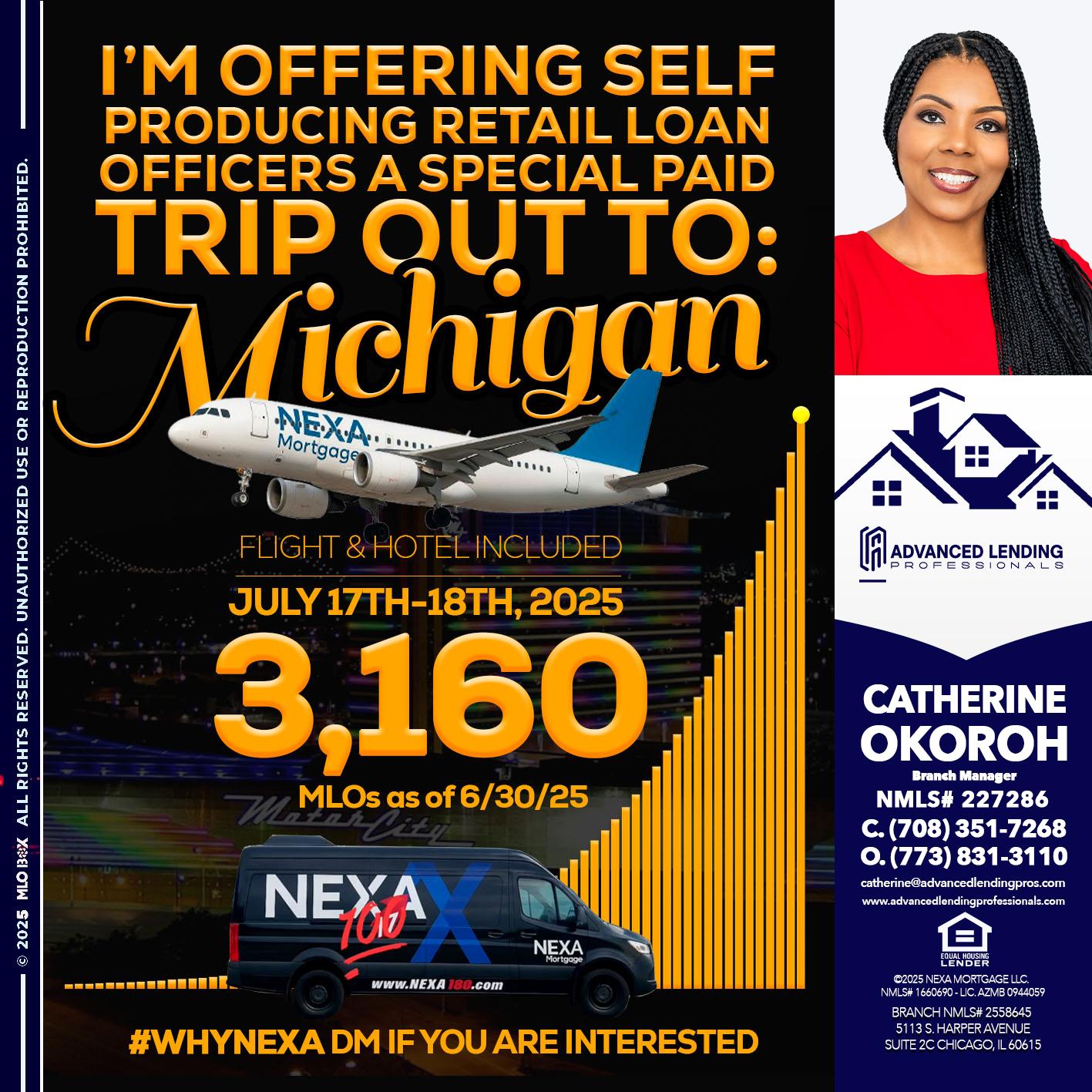 MICHIGAN TRIP -  Advanced Lending Professionals -Branch Manager