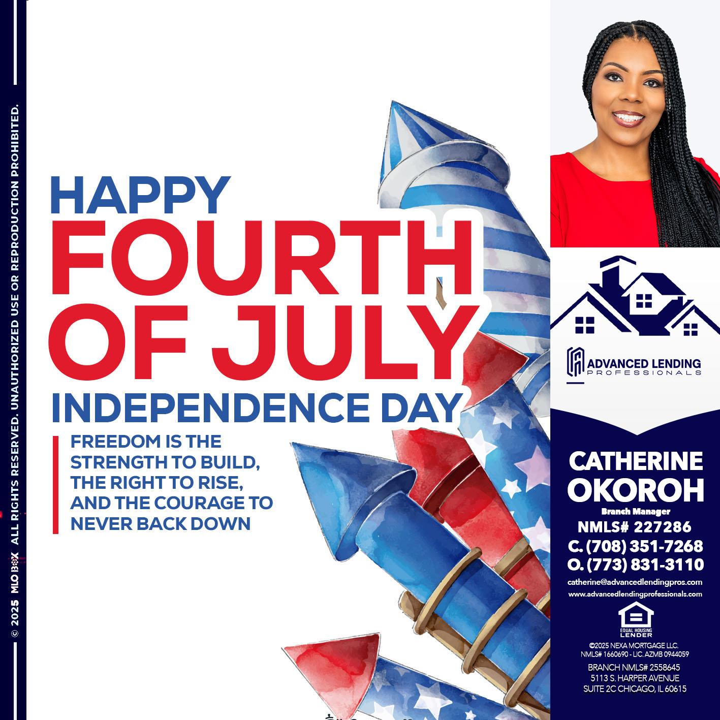 HAPPY FOURTH OF JULY -  Advanced Lending Professionals -Branch Manager