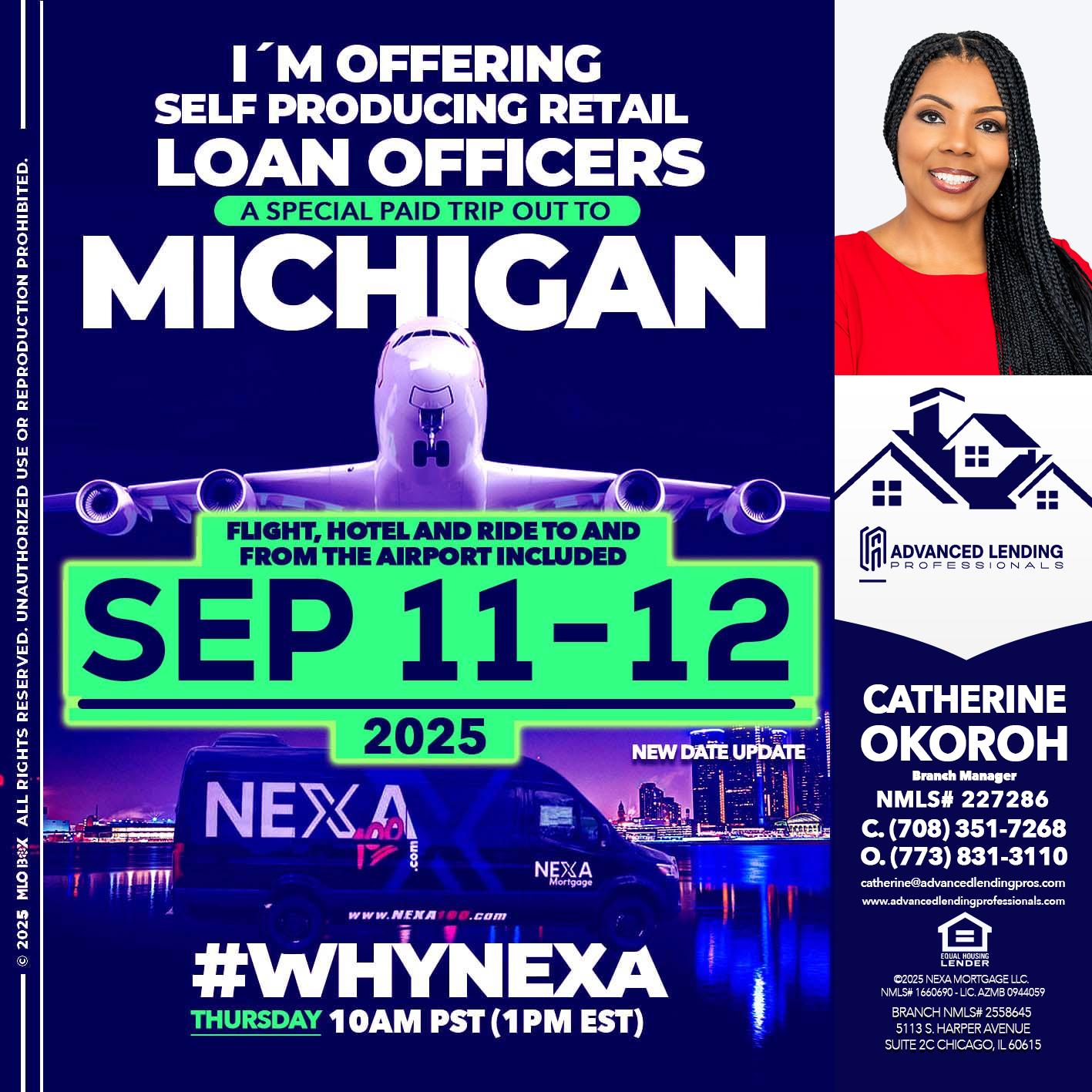 MICHIGAN TRIP -  Advanced Lending Professionals -Branch Manager