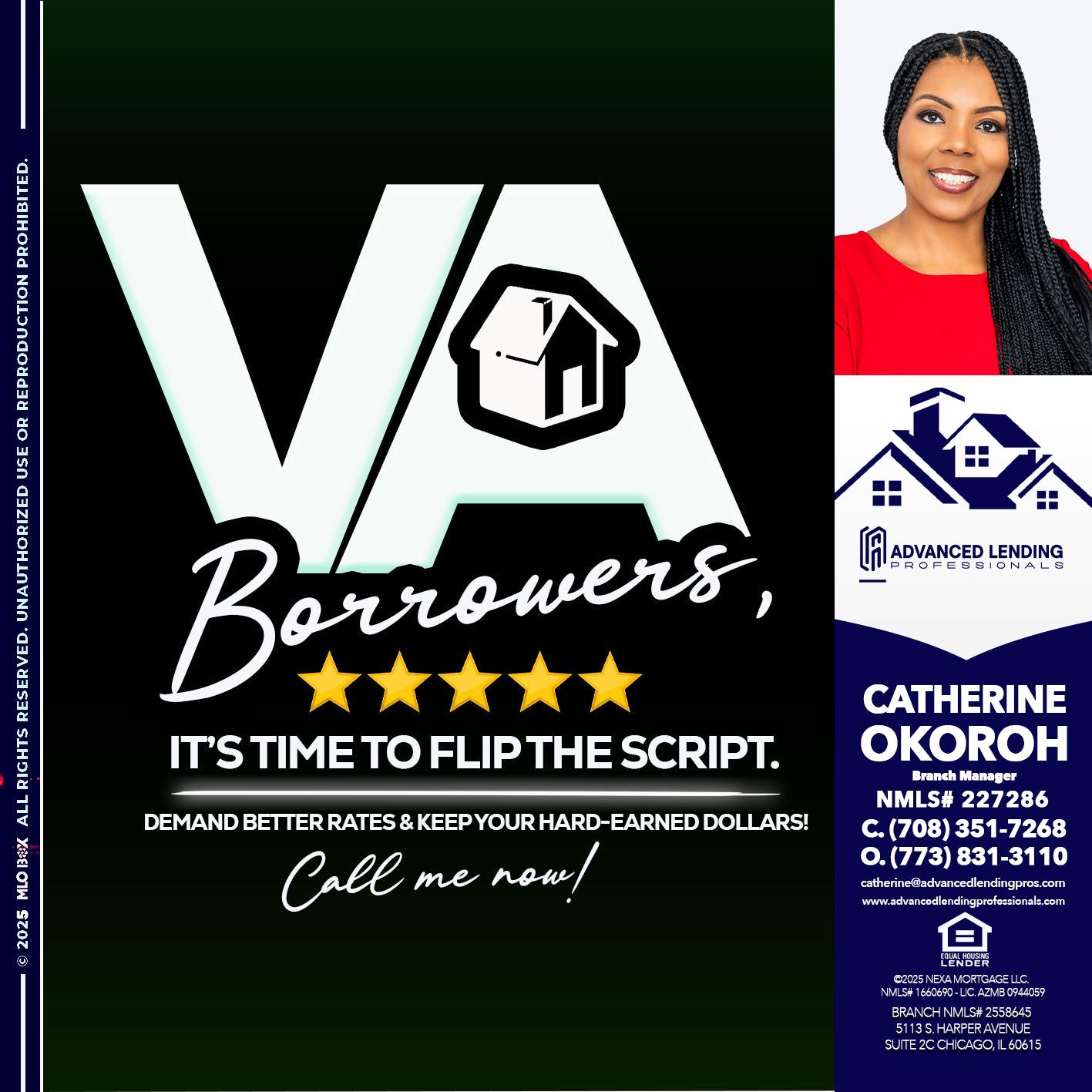 VA BORROWERS -  Advanced Lending Professionals -Branch Manager