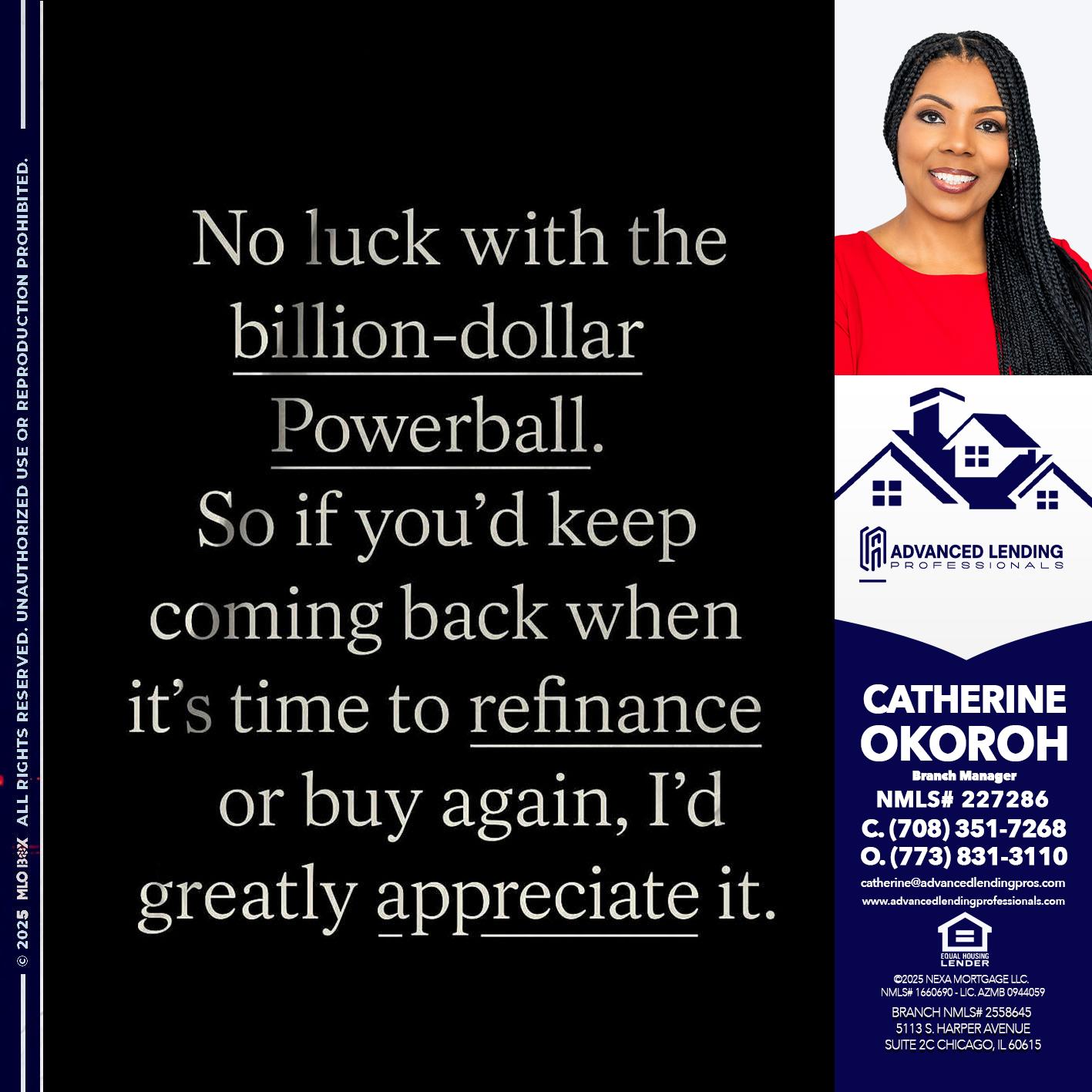 NO LUCK WITH -  Advanced Lending Professionals -Branch Manager