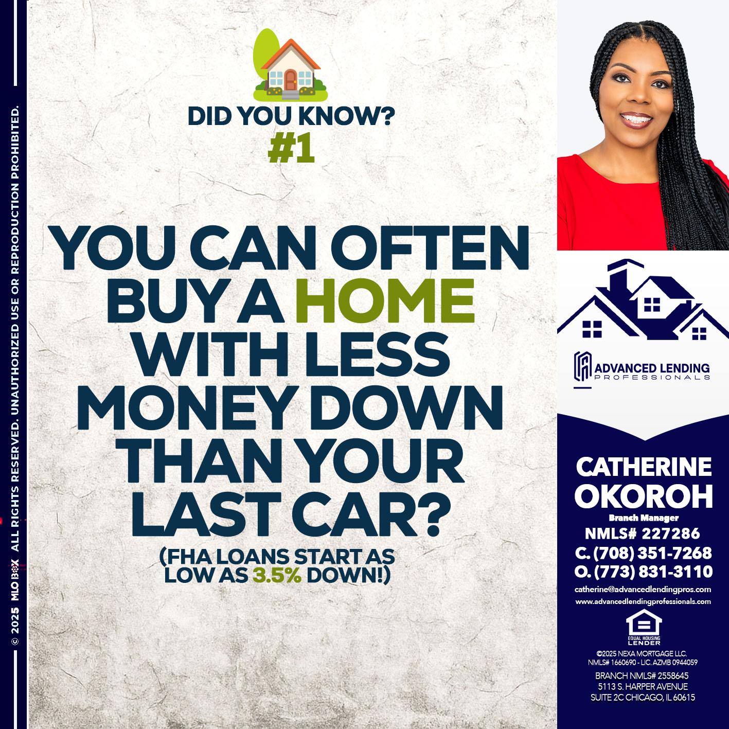 DID YOU KNOW #1 -  Advanced Lending Professionals -Branch Manager