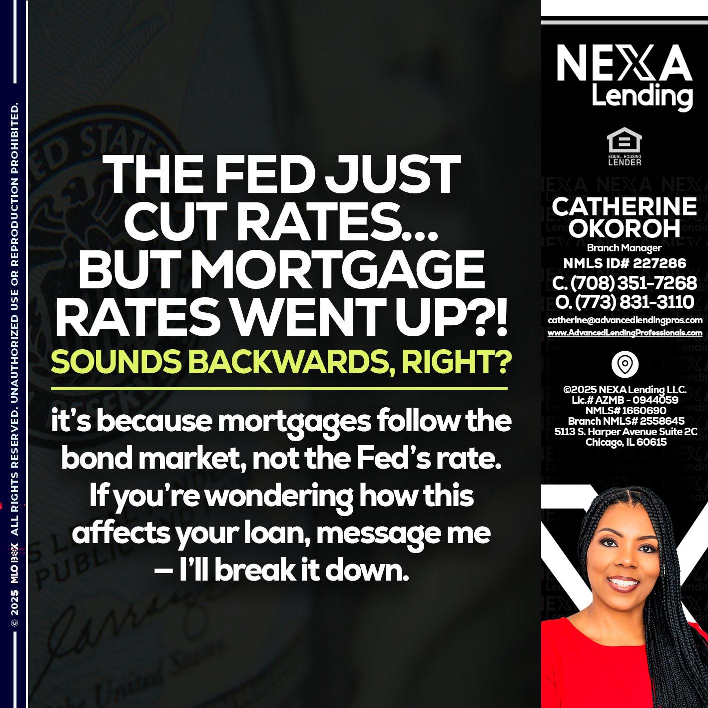 the fed just cut -  Advanced Lending Professionals -Branch Manager
