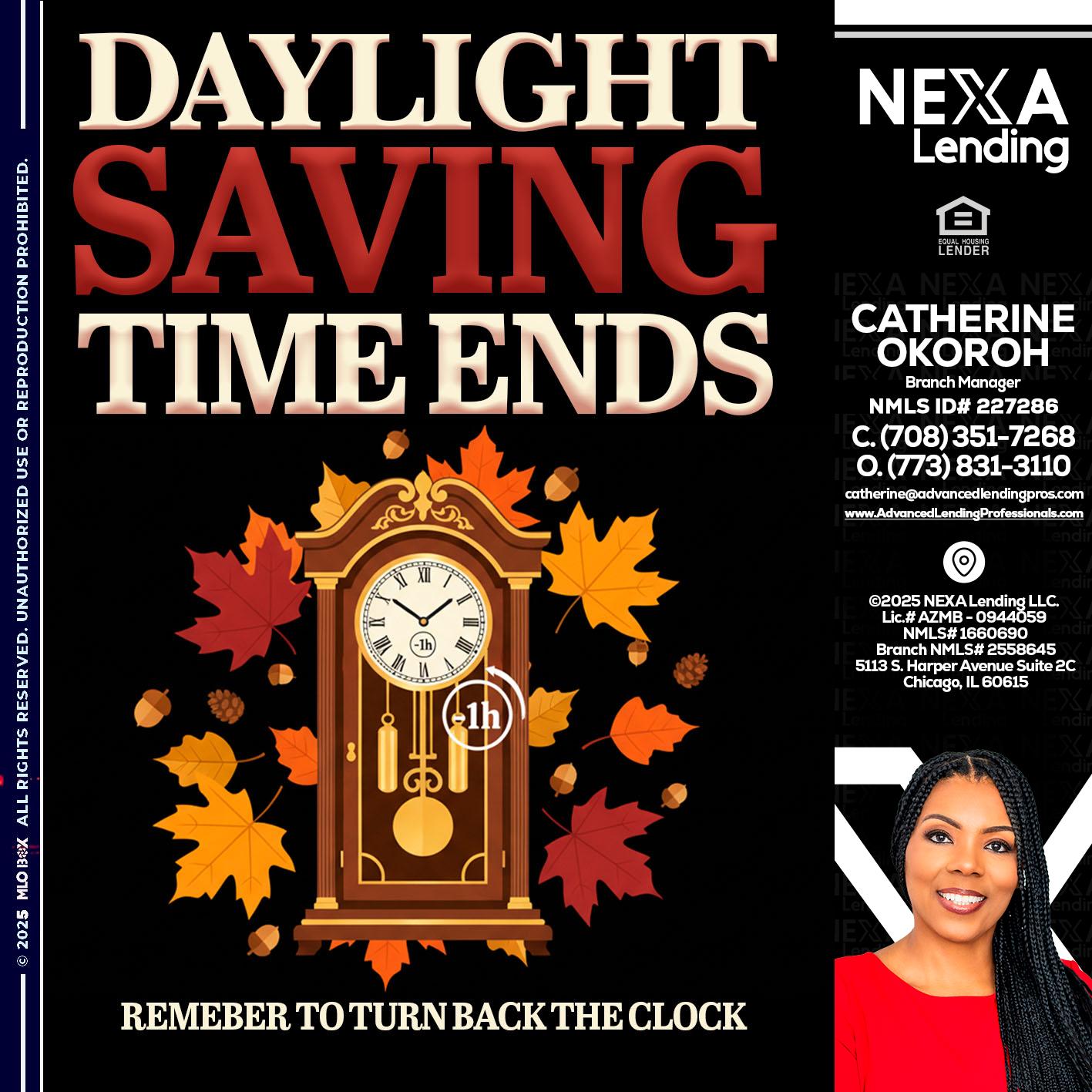 DAYLIGHT SAVINGS -  Advanced Lending Professionals -Branch Manager