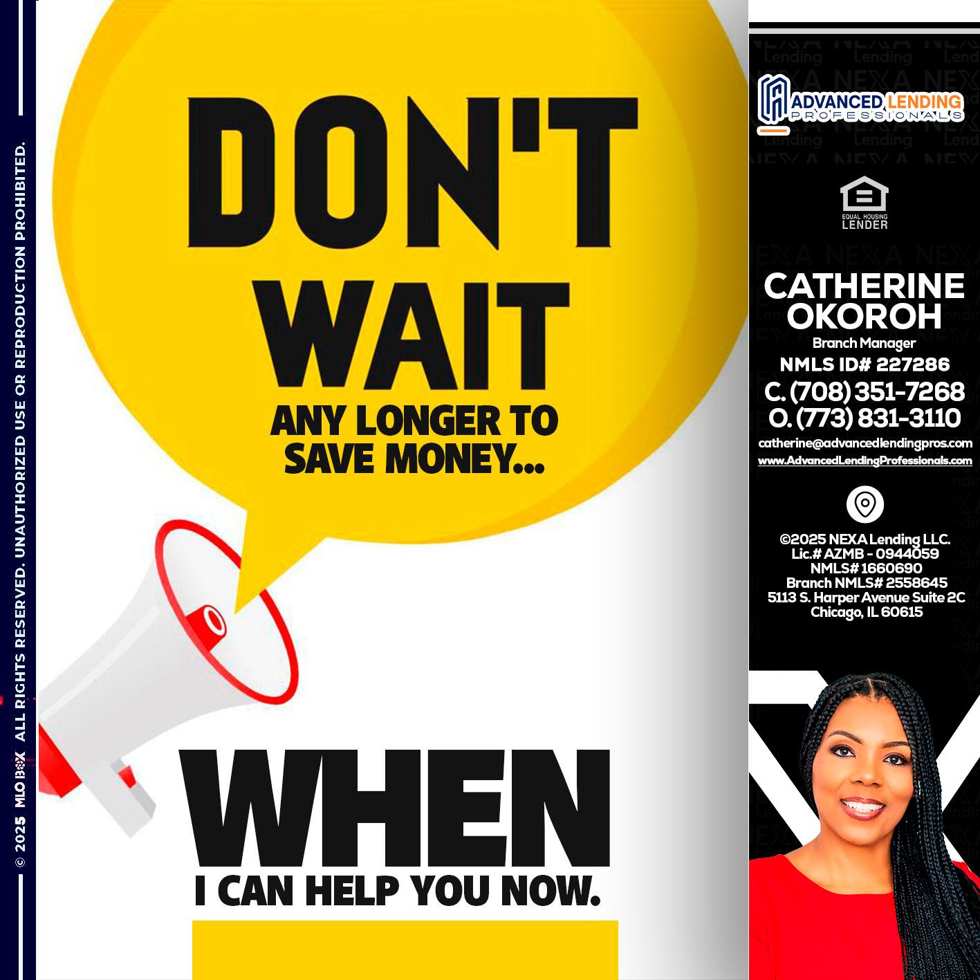 DONT WAIT -  Advanced Lending Professionals -Branch Manager